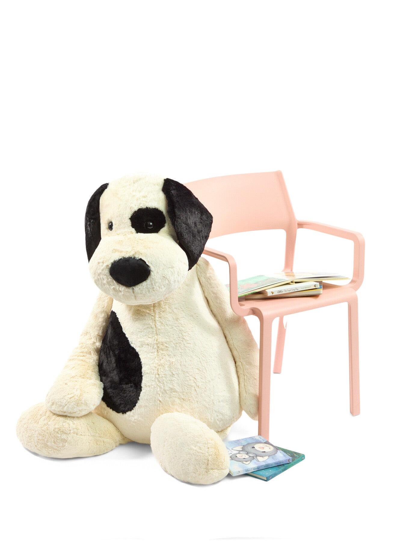 Bashful Black Cream Puppy Gigantic 108cm