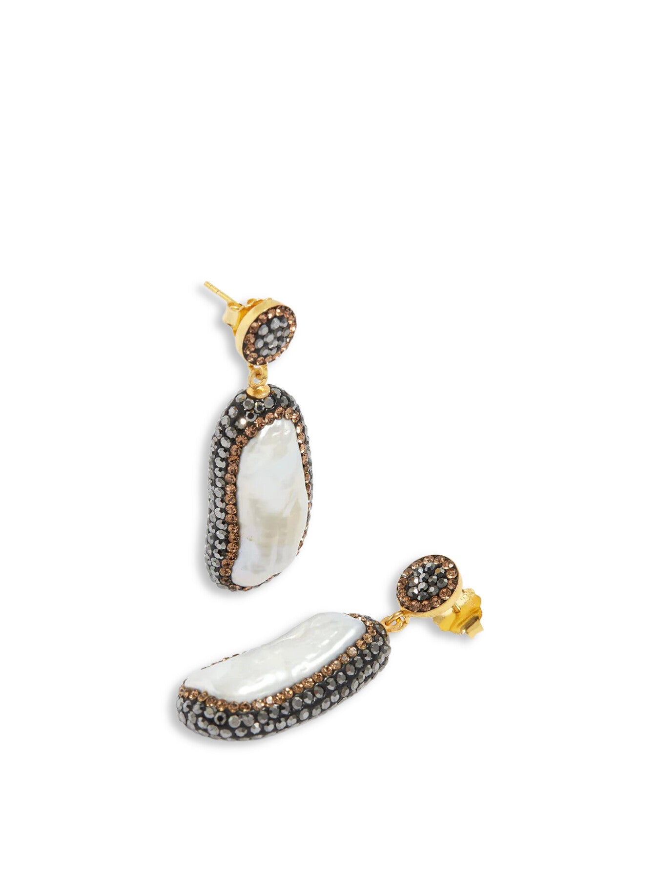 Double Sided Baroque Pearl Earrings
