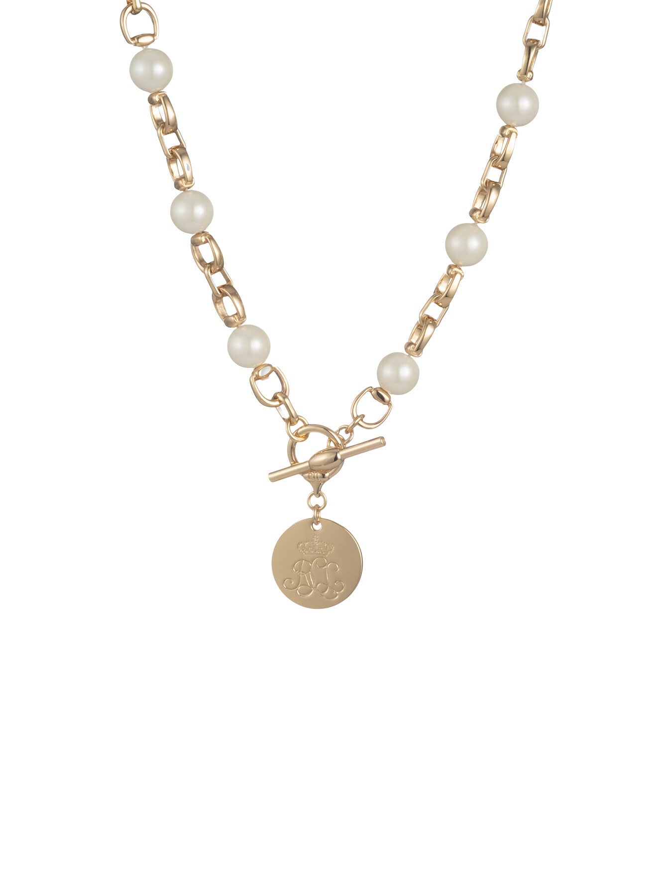 Pearl Gold Link Pendant
