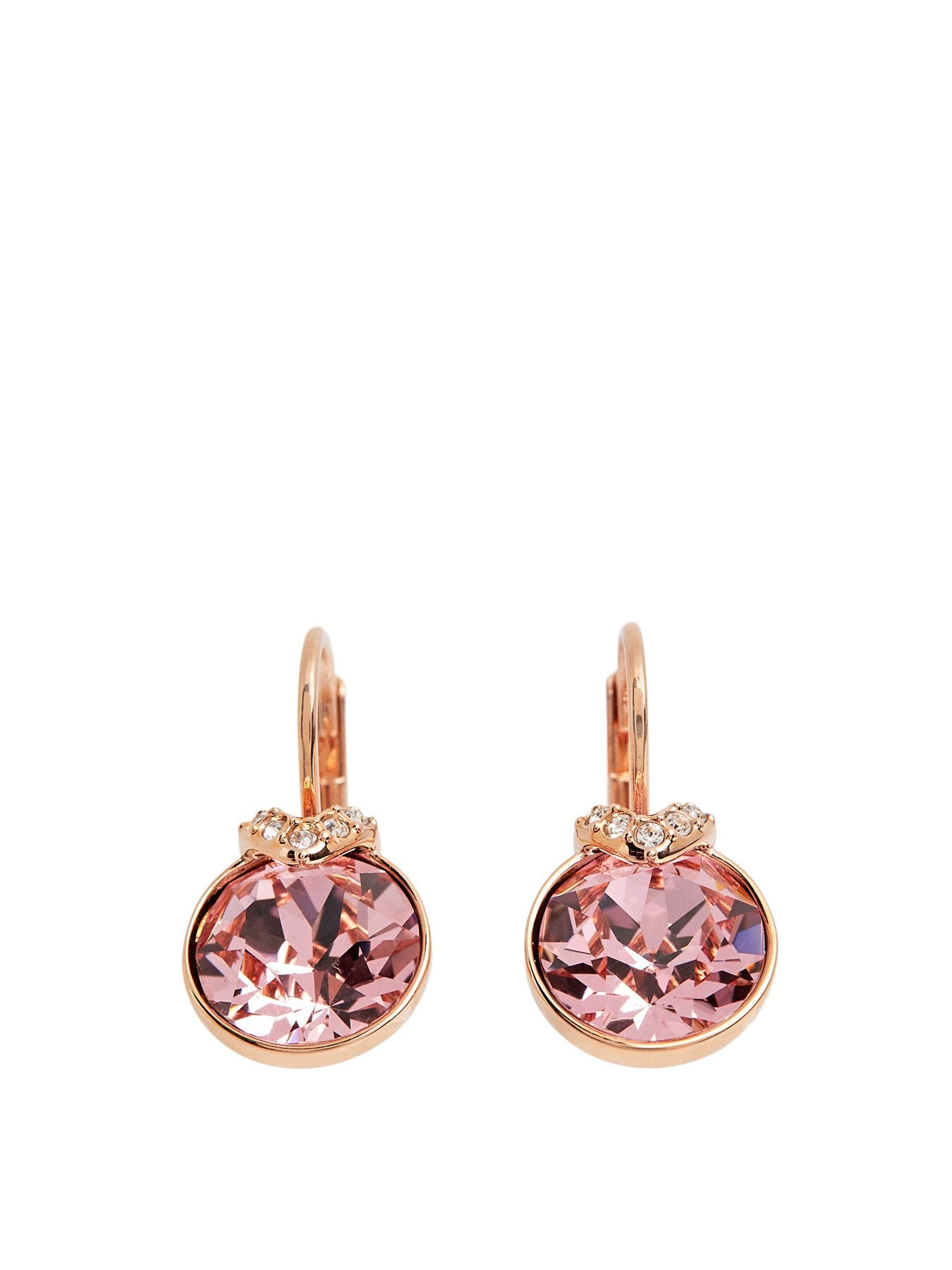 Bella V Round Cut Drop Earrings
