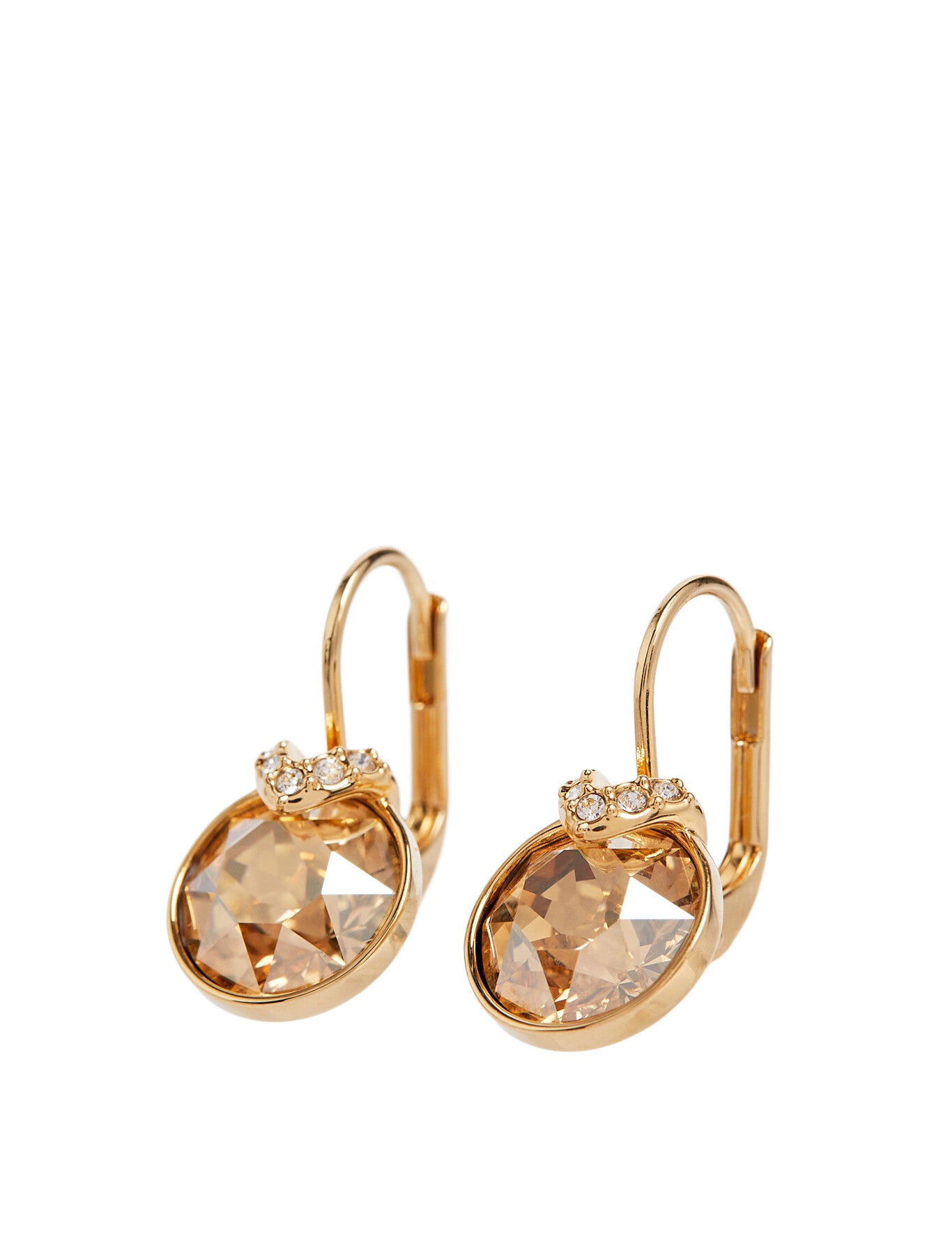 Bella V Round Cut Drop Earrings