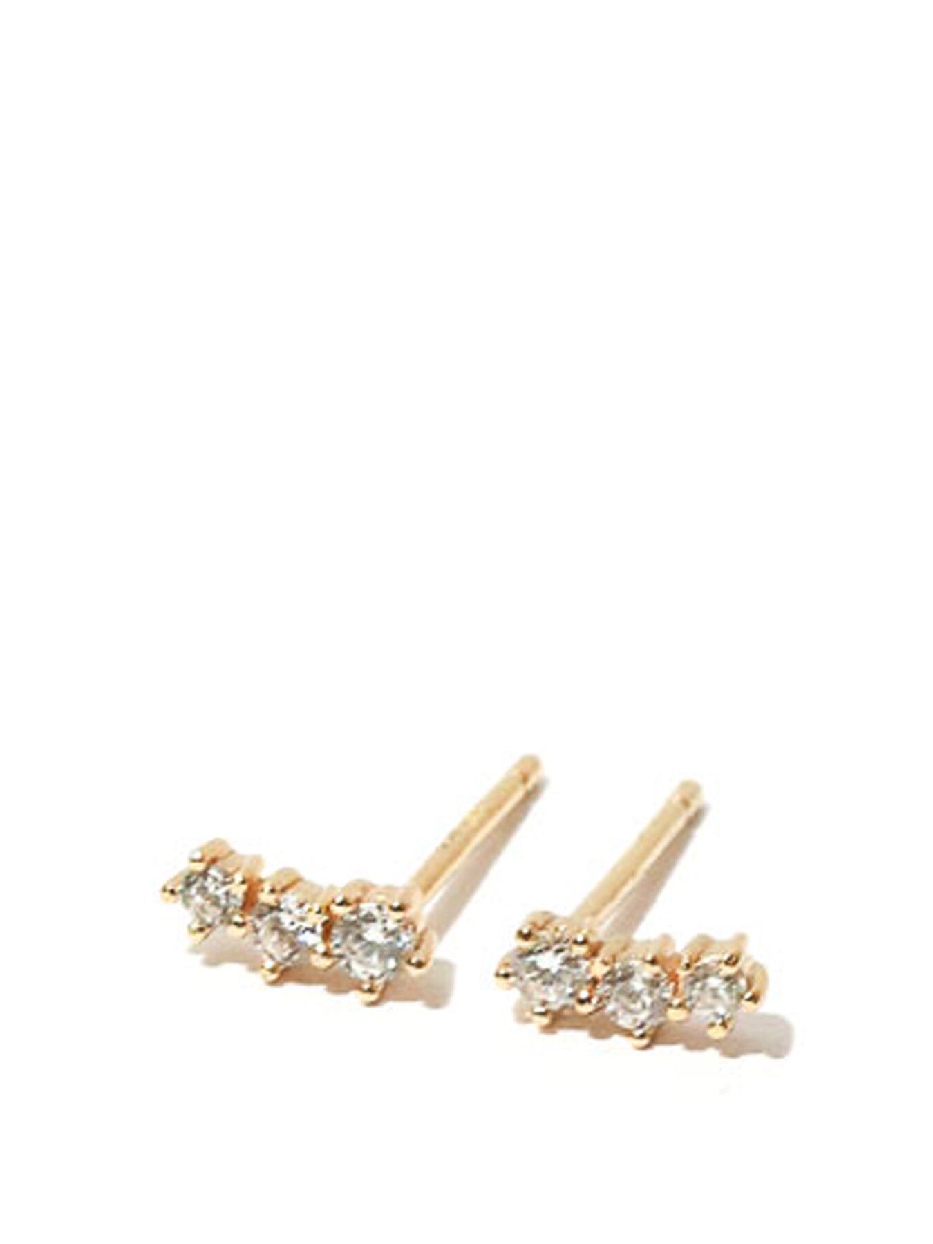 Glimmer Crystal Climber Stud Earrings
