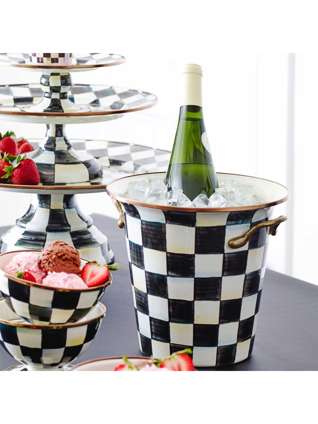 Courtly Check Enamel Wine Cooler