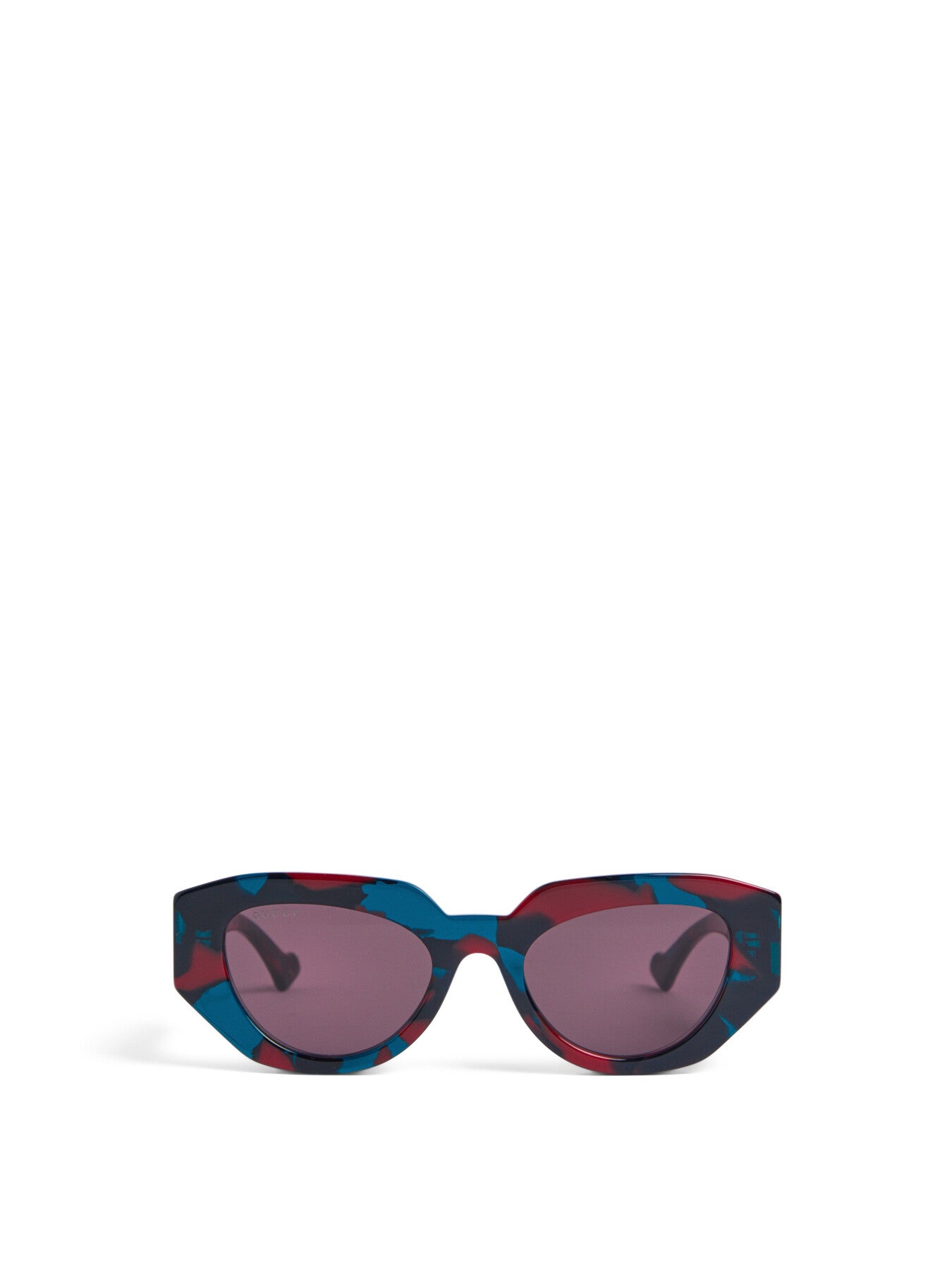 GG1421S Slim Round Acetate Large GG Logo Sunglasses