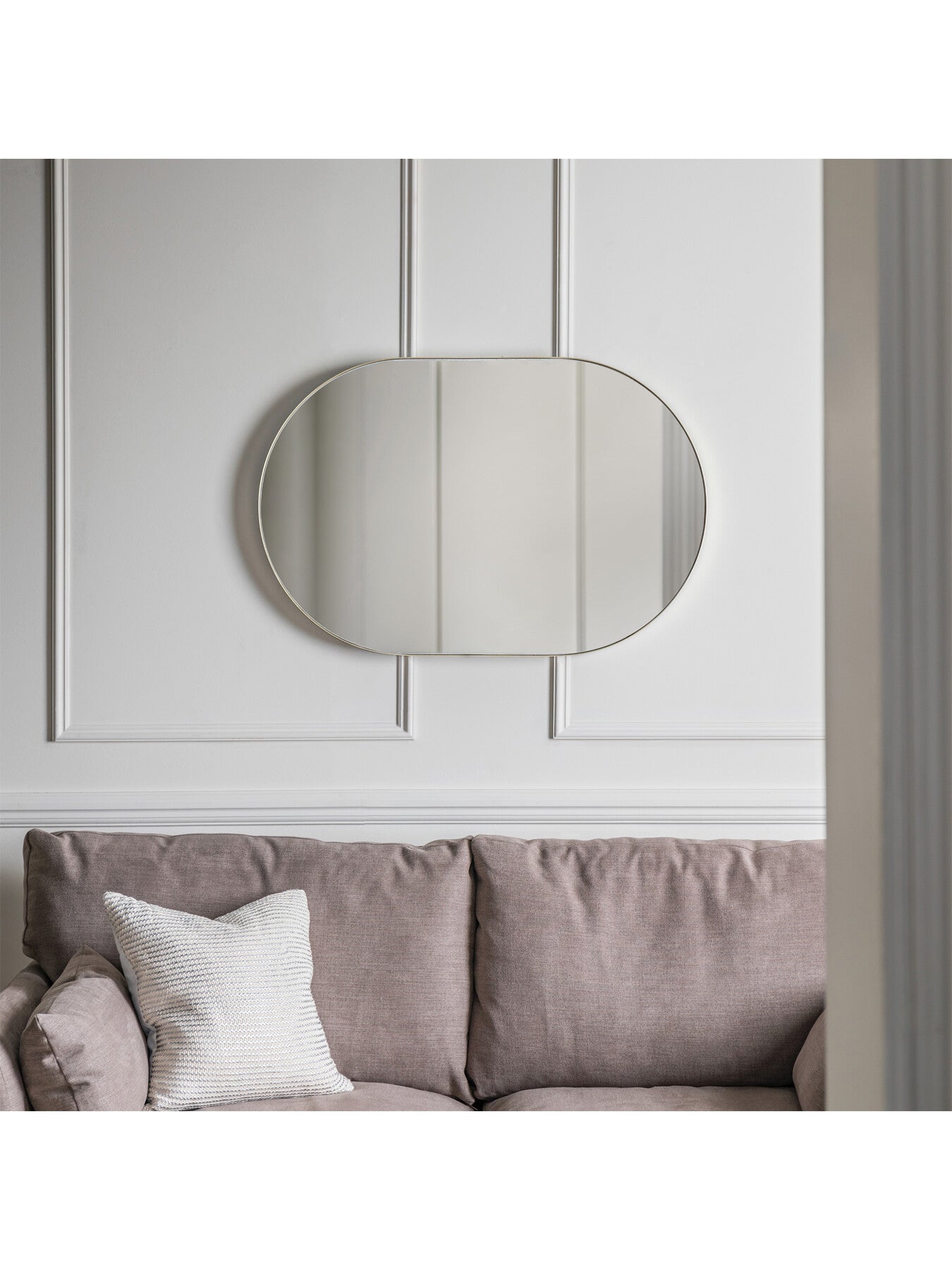 Harper Curved Mirror 90x60cm Black