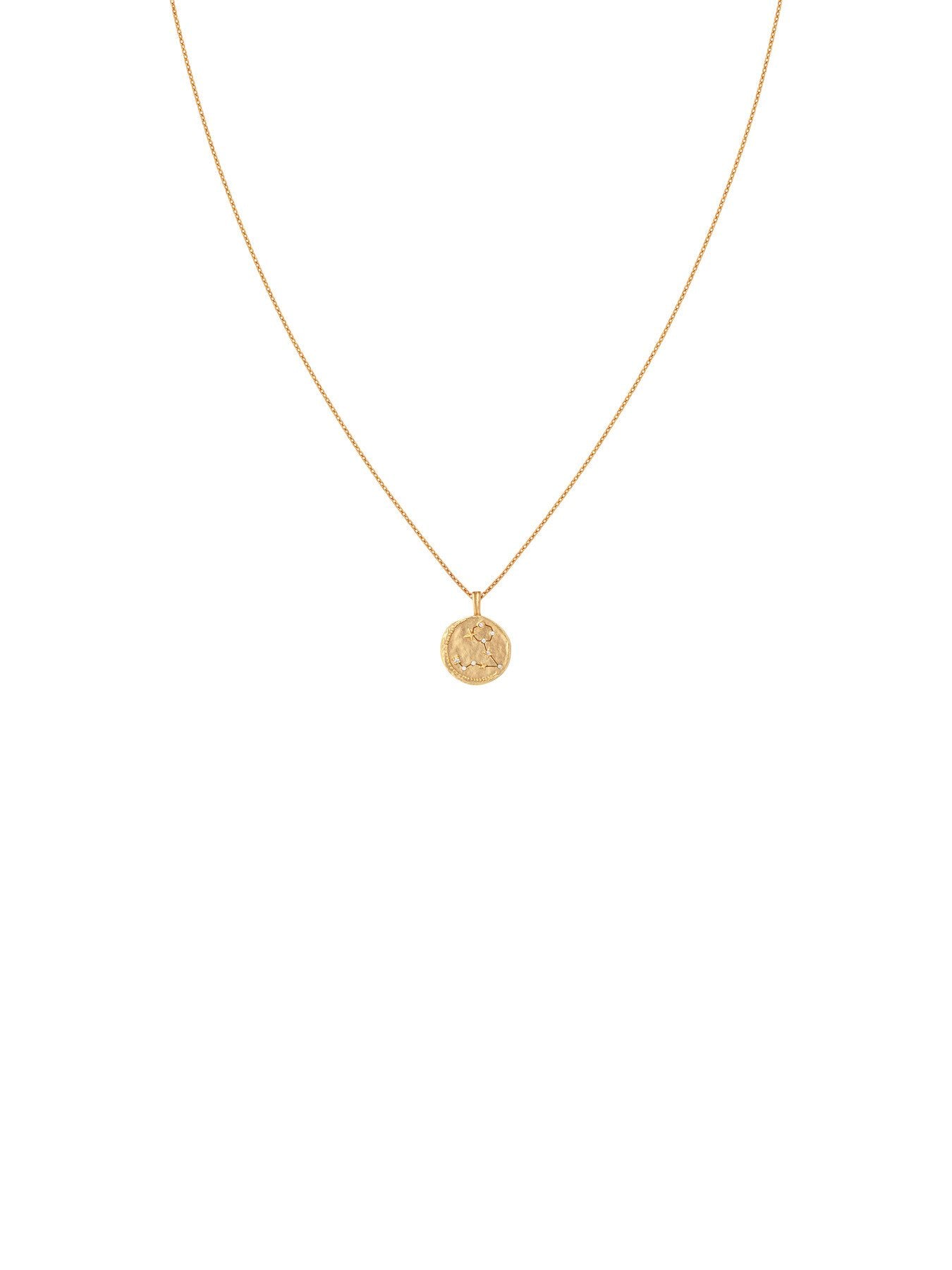 Pisces Zodiac Pendant Necklace in Gold