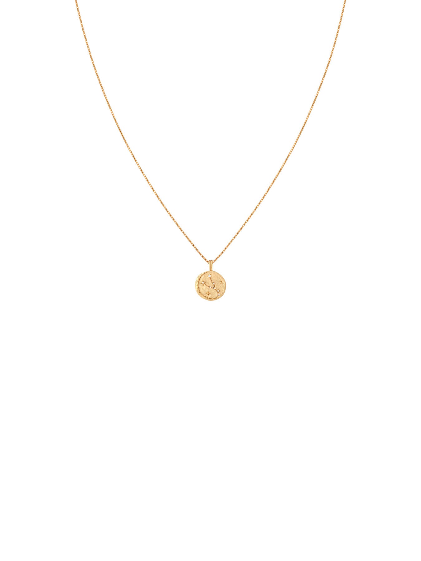 Taurus Zodiac Pendant Necklace in Gold