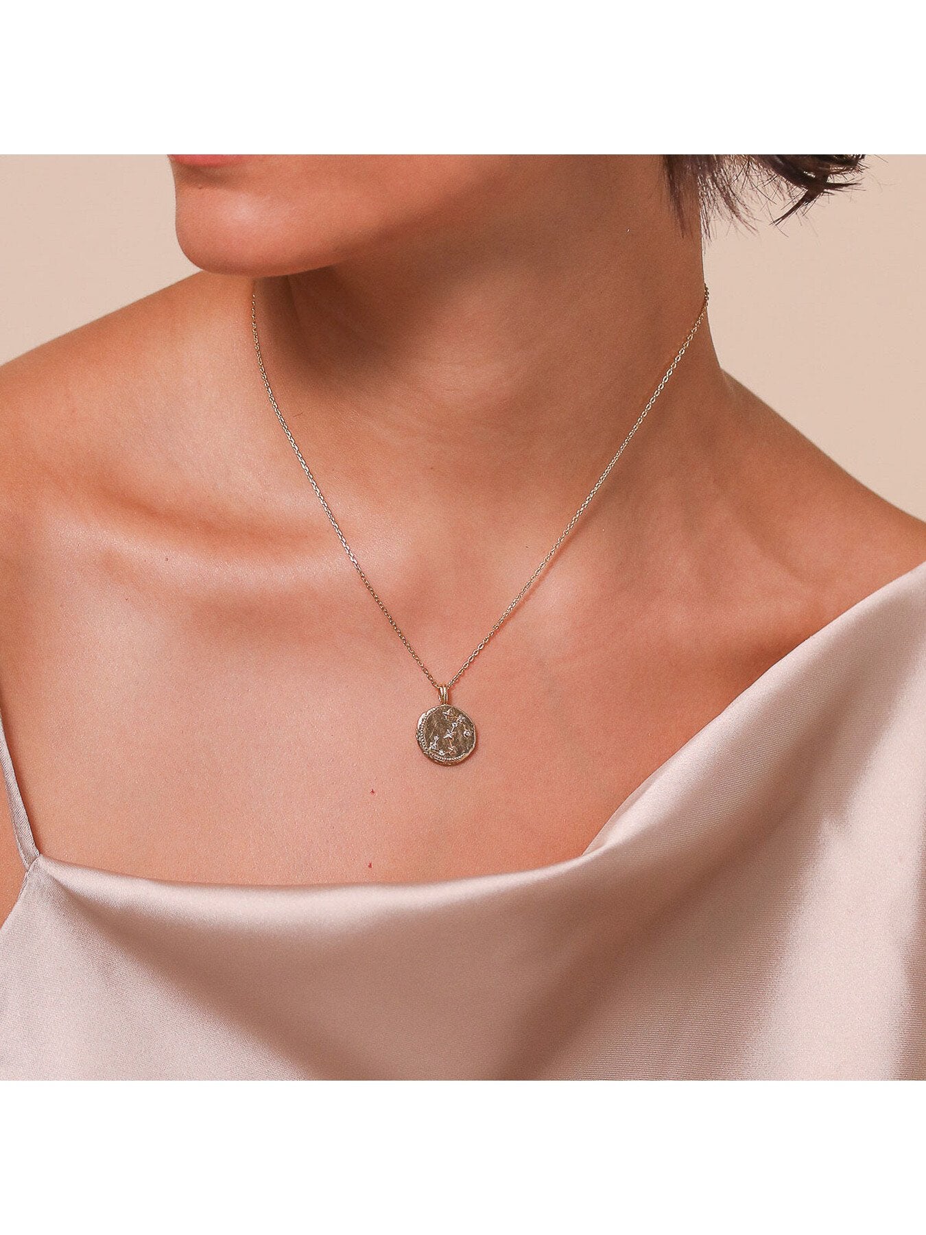 Scorpio Zodiac Pendant Necklace in Gold