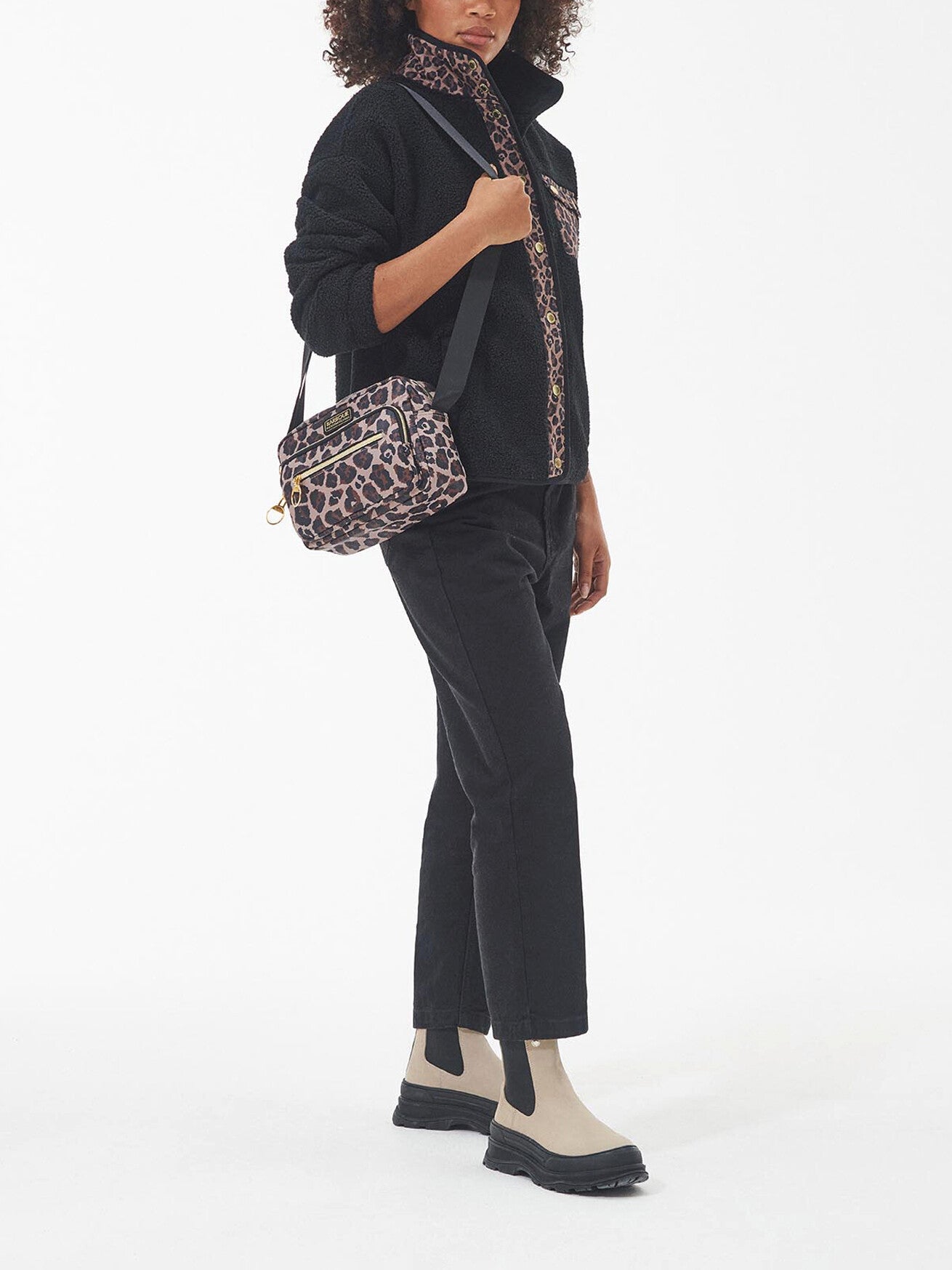Boulevard Nylon Small Crossbody Bag Leopard