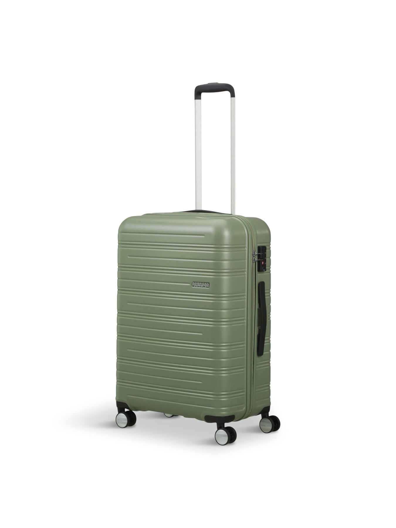 American Tourister High Turn Spinner 67cm Suitcase Matt Sage Khaki