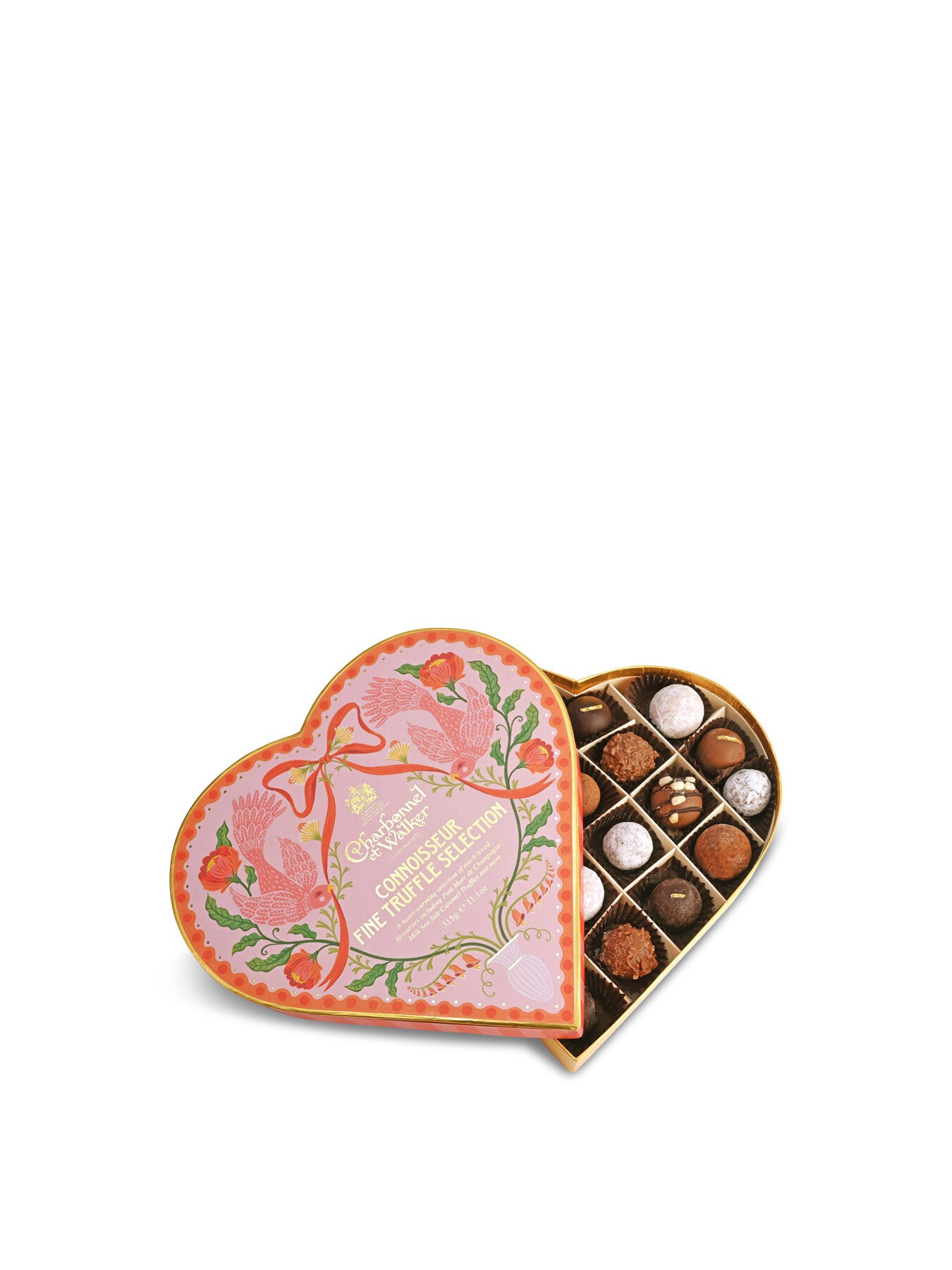 Connoisseur Truffle Selection Heart Box 315g