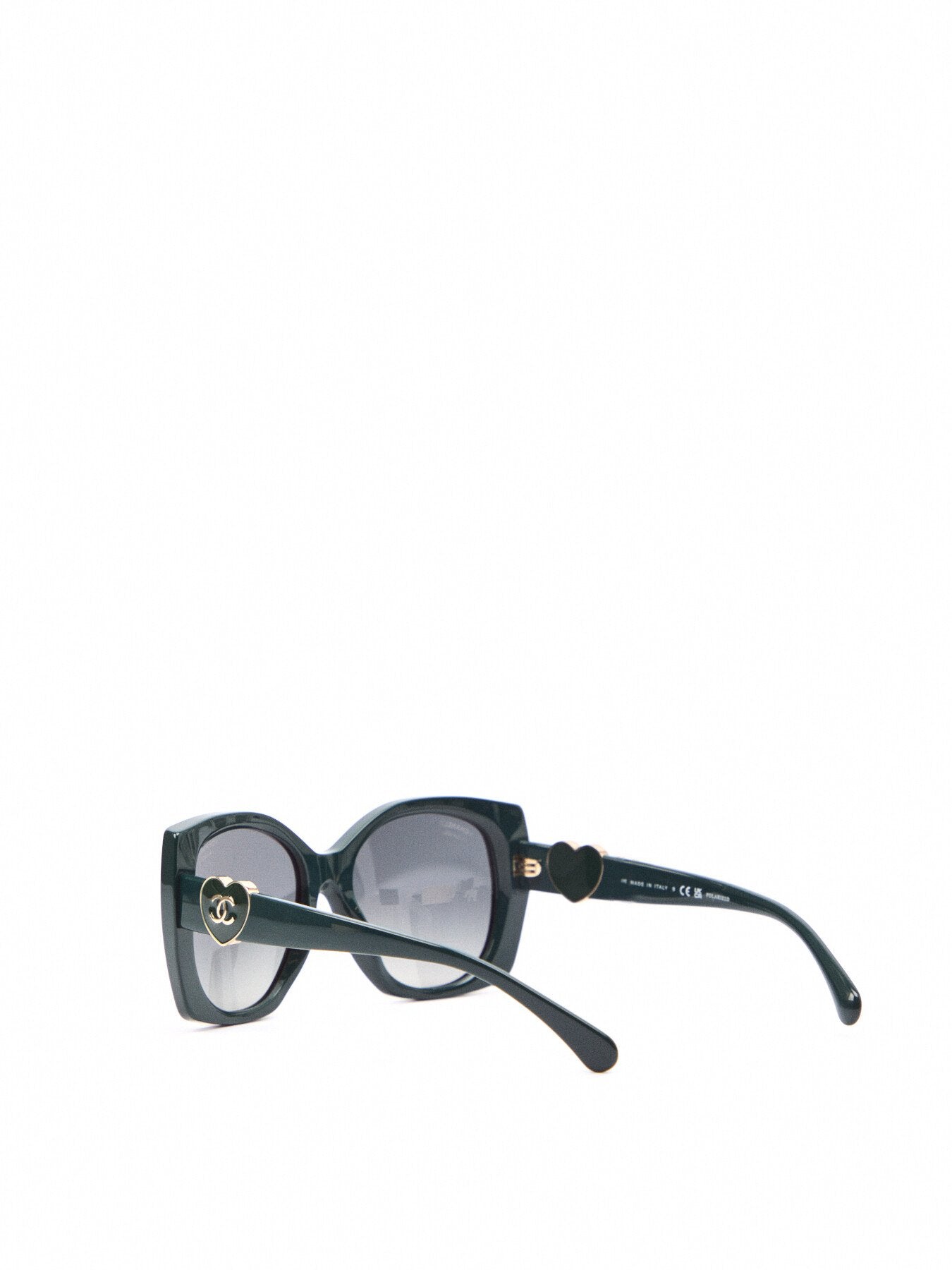Coco Charms Heart Detail Square Acetate Sunglasses