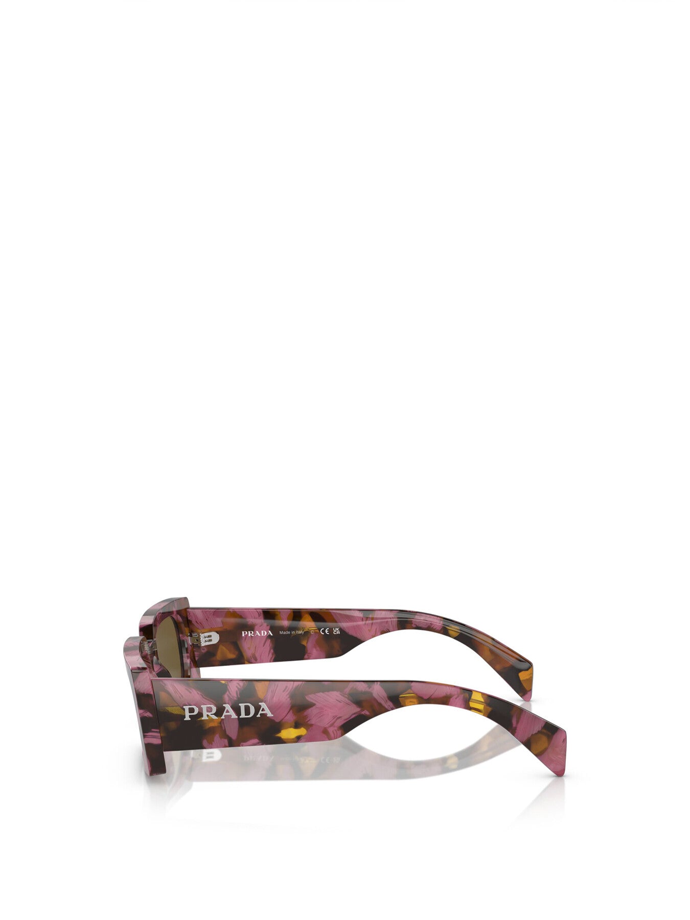PR A07S Rectangular Slim Frame Acetate Sunglasses