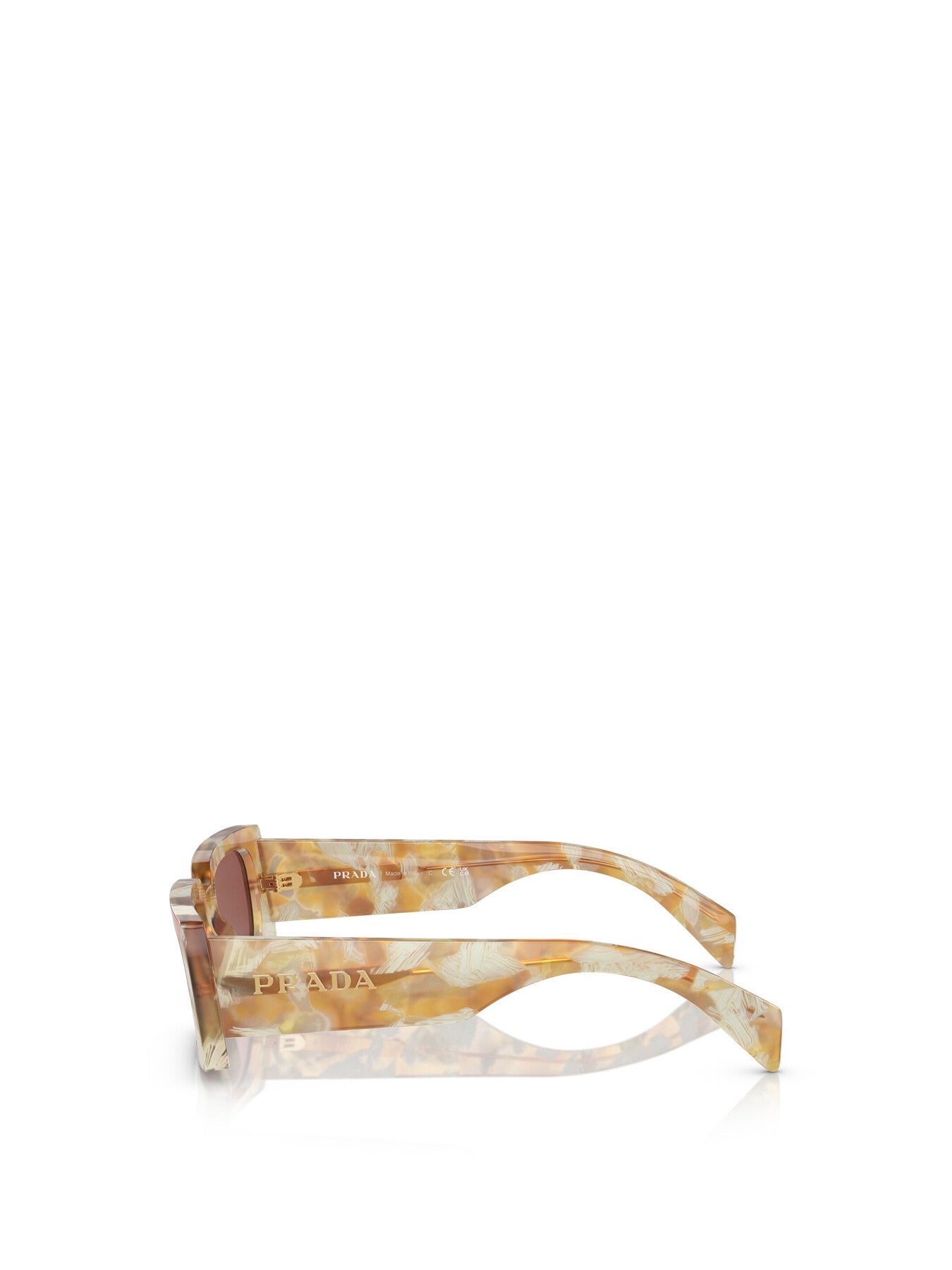PR A07S Rectangular Slim Frame Acetate Sunglasses