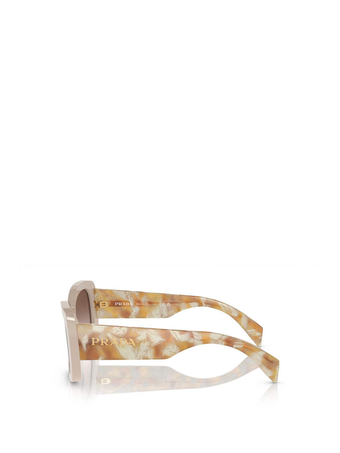 PR A08S Oversized Contrast Arm Acetate Sunglasses