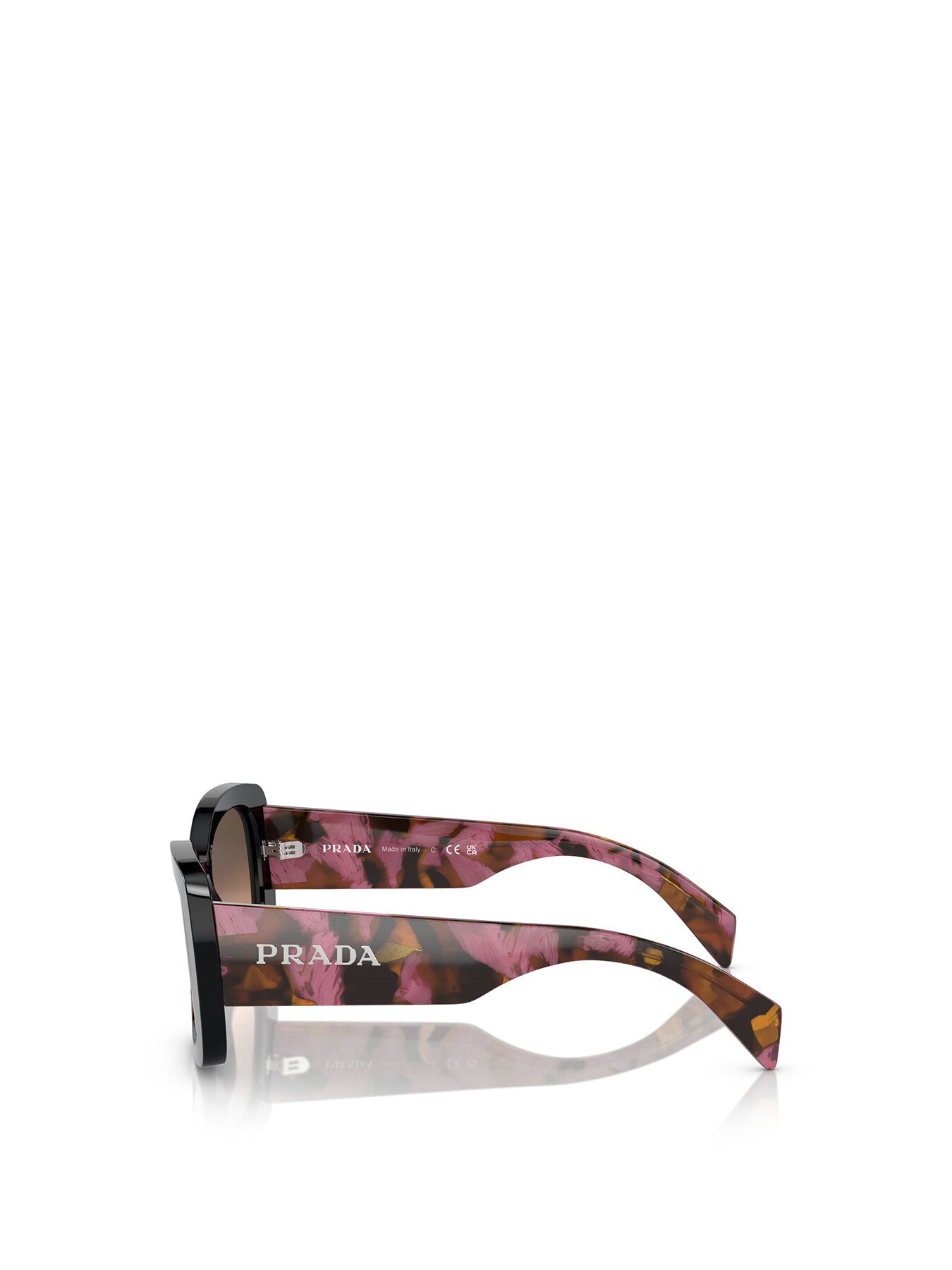PR A08S Oversized Contrast Arm Acetate Sunglasses