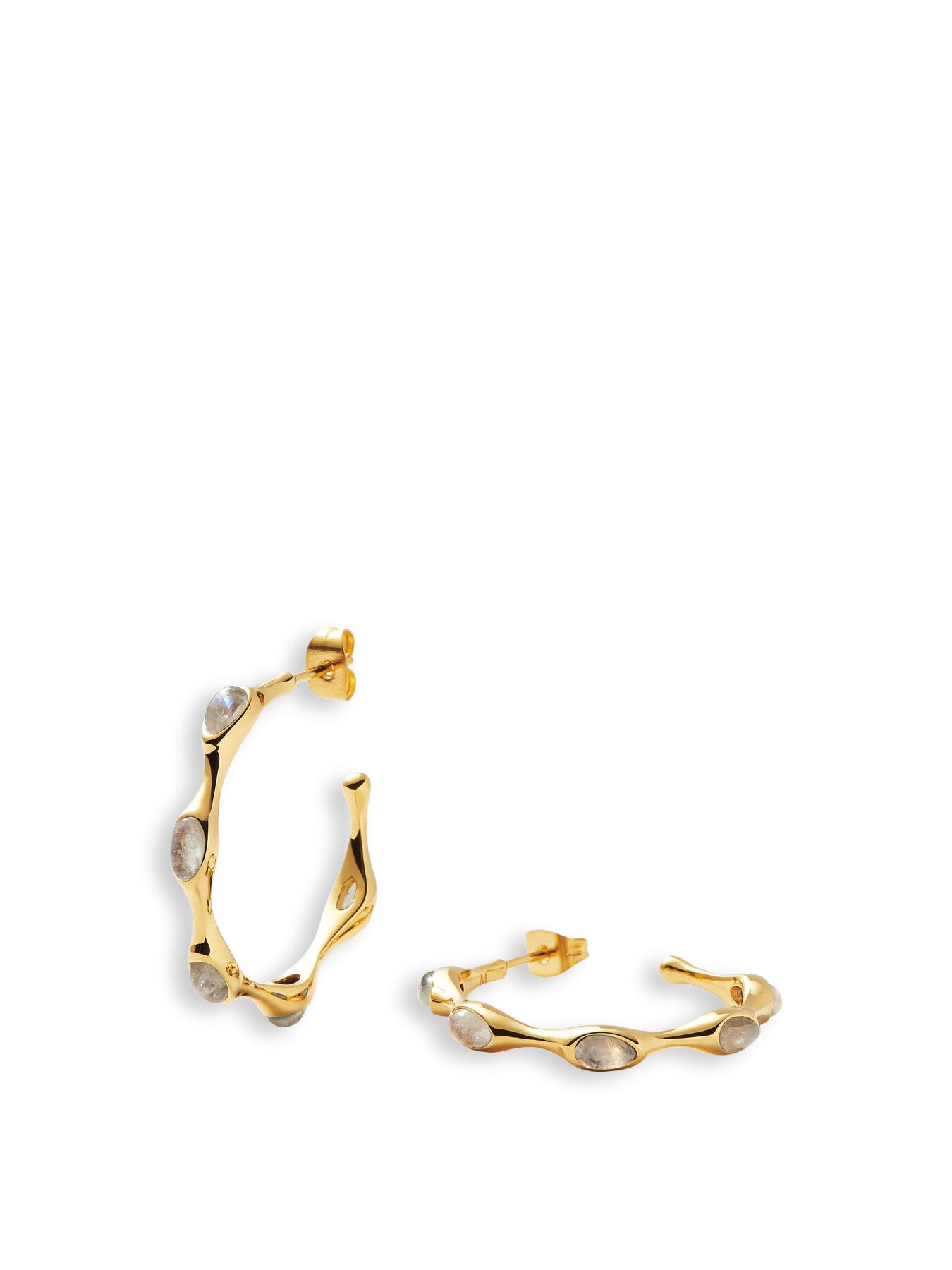Magma Gemstone Large Hoop Earrings