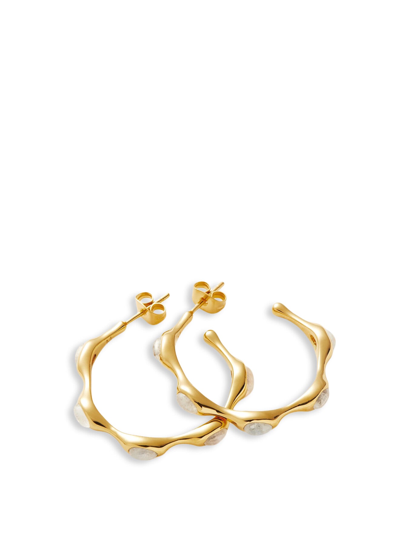 Magma Gemstone Large Hoop Earrings