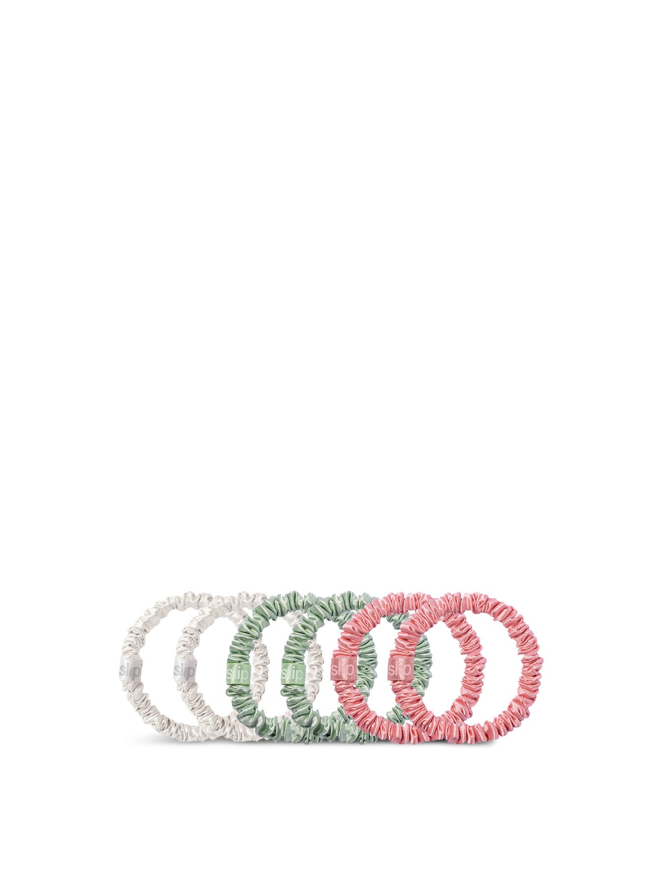 Bellerose Pure Silk Skinny Scrunchies Set of 6