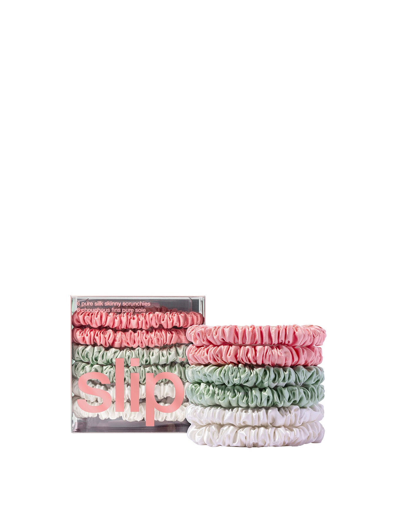 Bellerose Pure Silk Skinny Scrunchies Set of 6