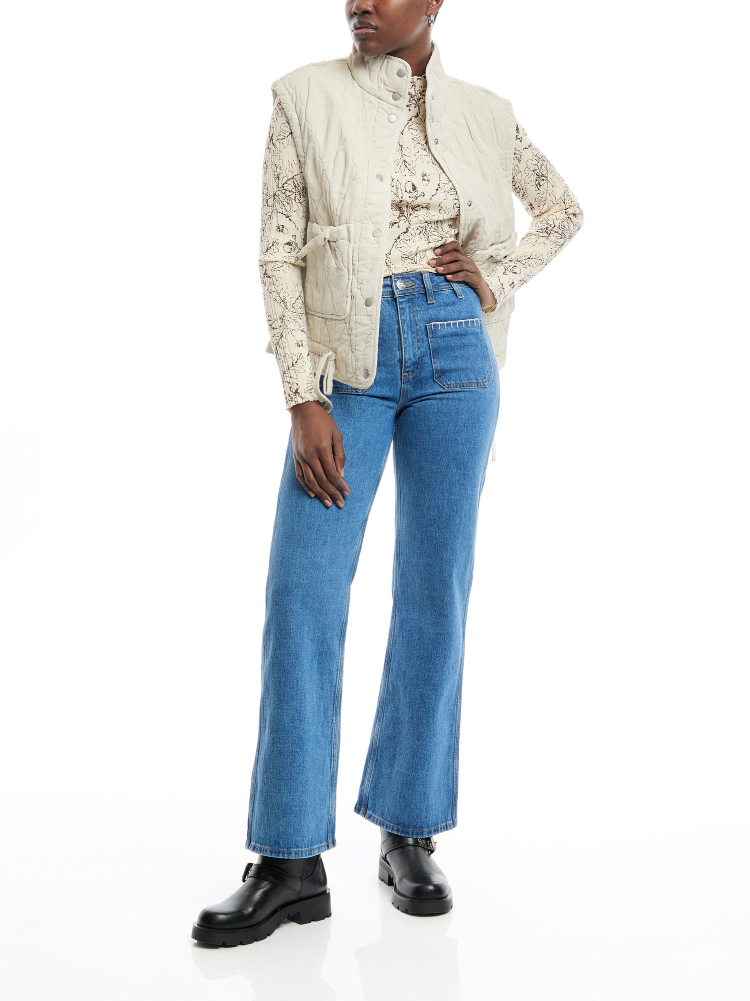 Patched Pocket Mabel Jeans