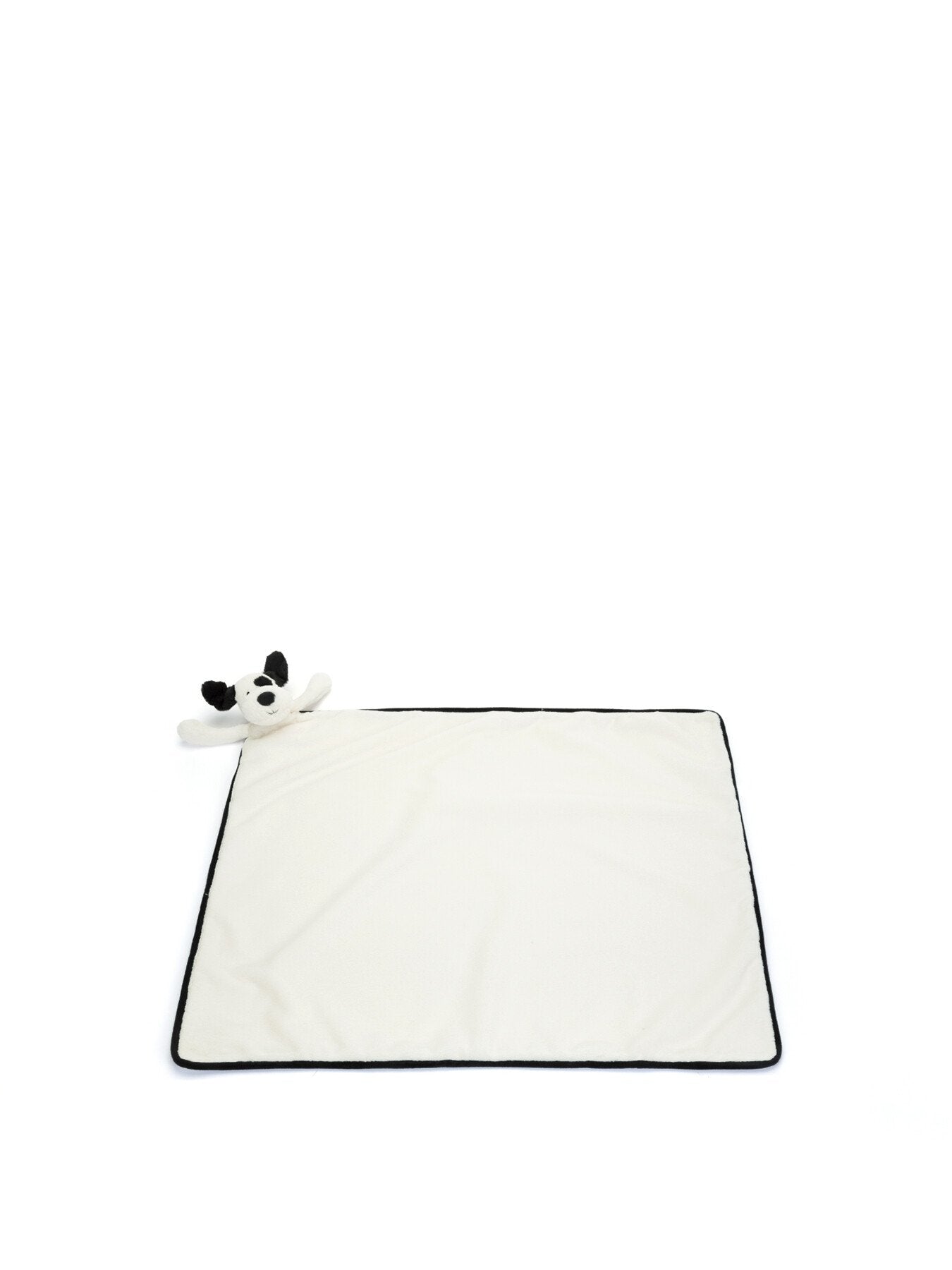 Bashful Black Cream Puppy Blankie