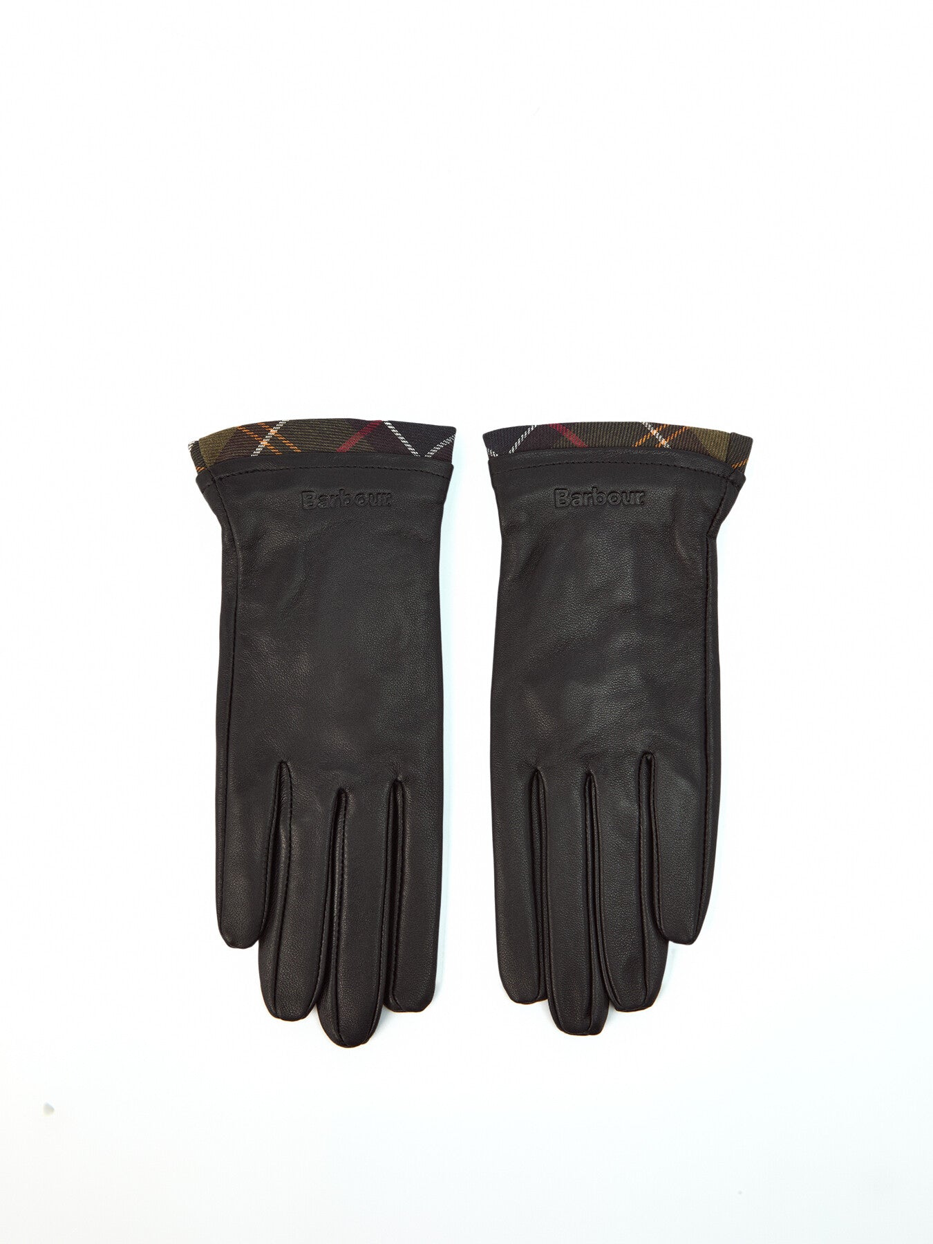 Barbour Tartan Trimmed Leather Gloves