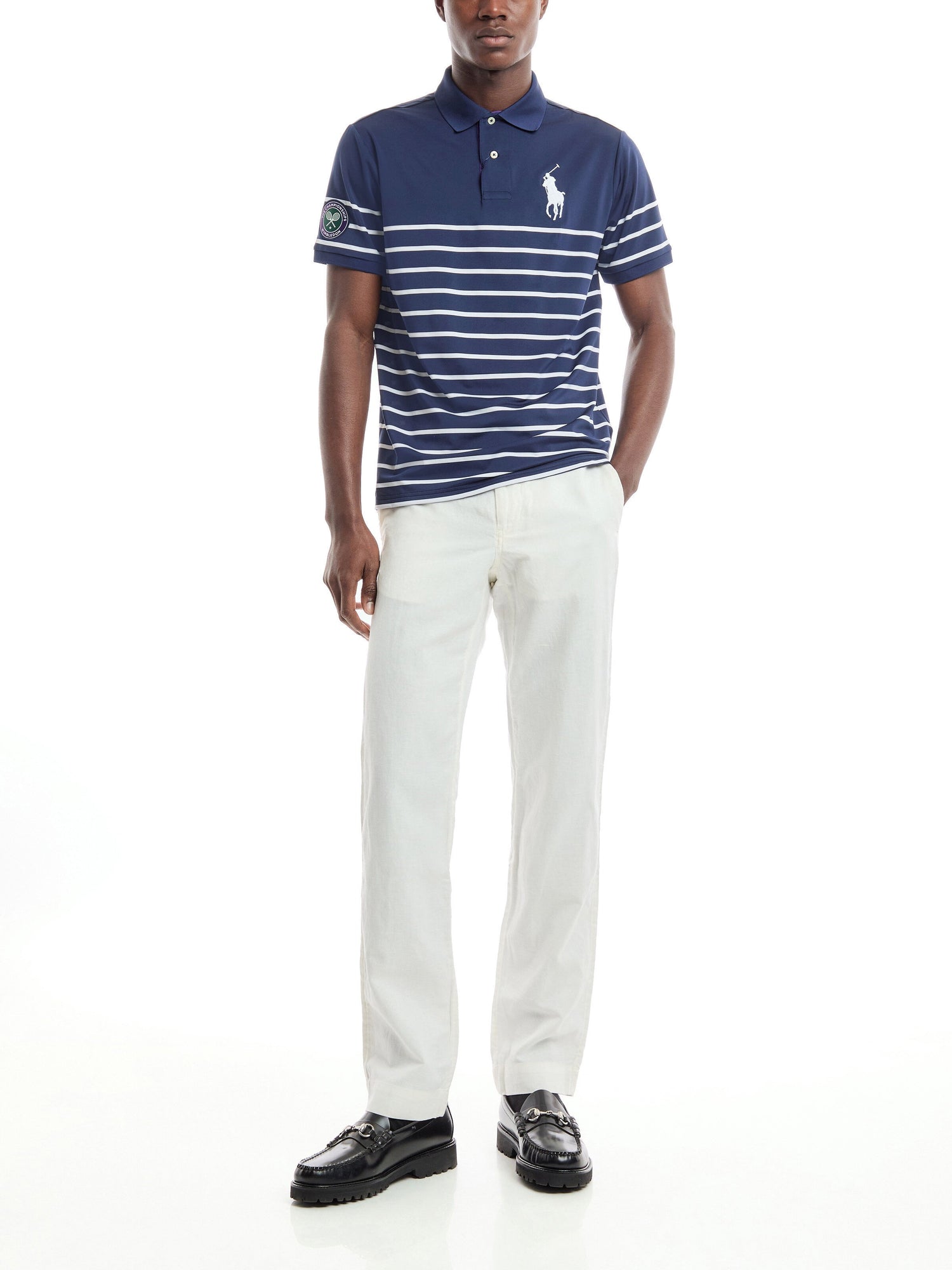 Wimbledon Stripe BPP Polo Top