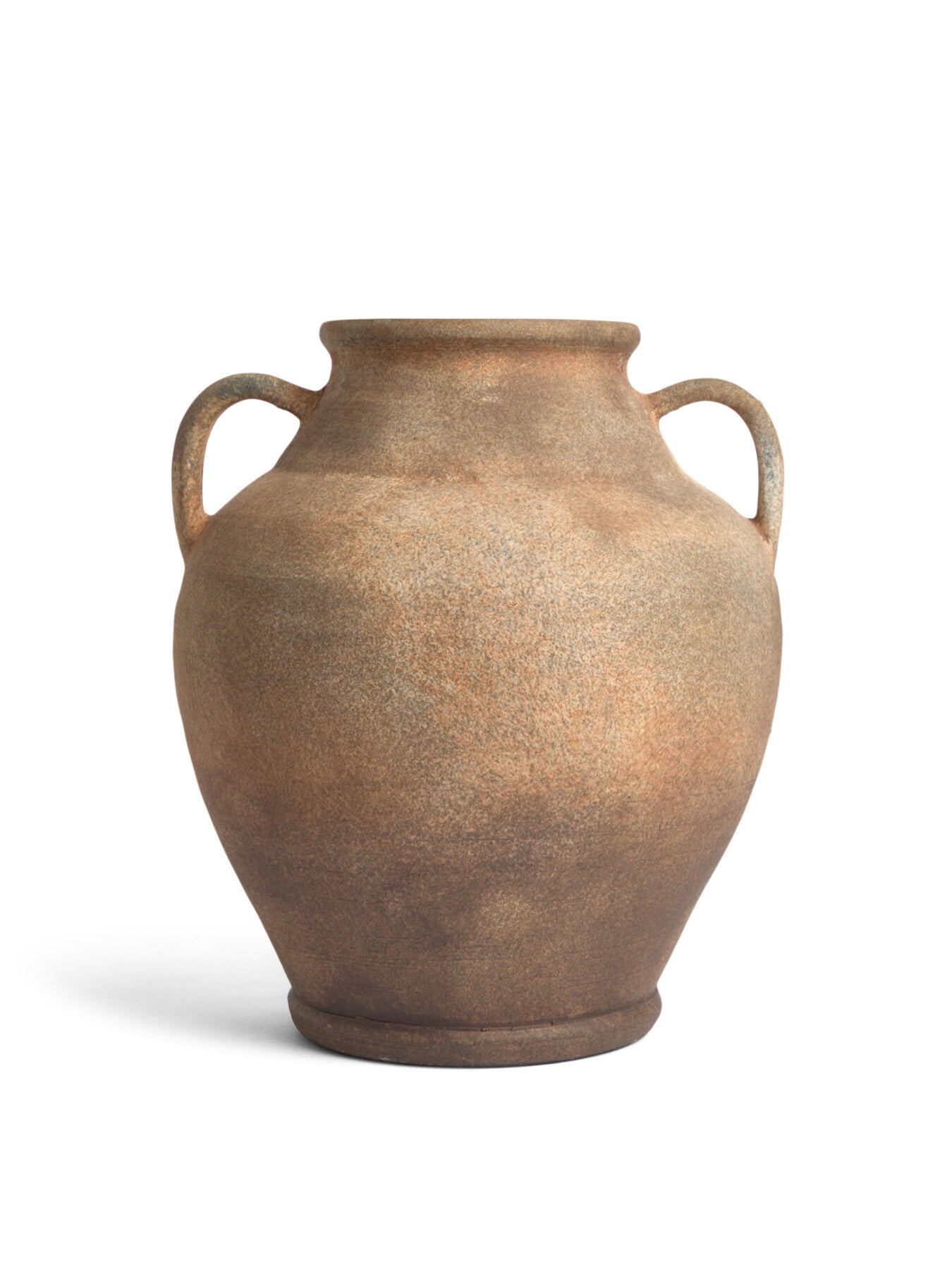 Mottle Effect Terracotta Handle Vase