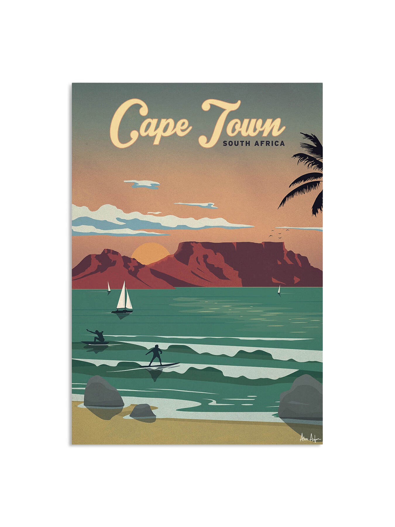 Alex Asfour Cape Town Travel Poster