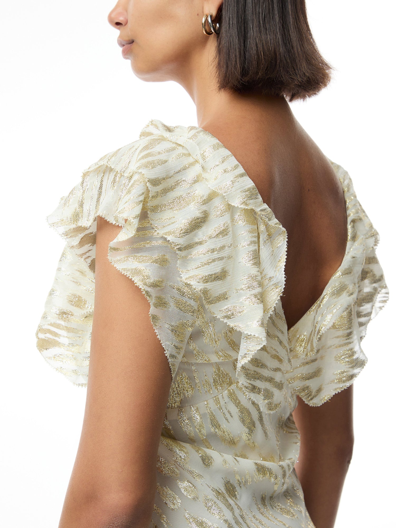 Cream Jacquard Tilda Mini Dress