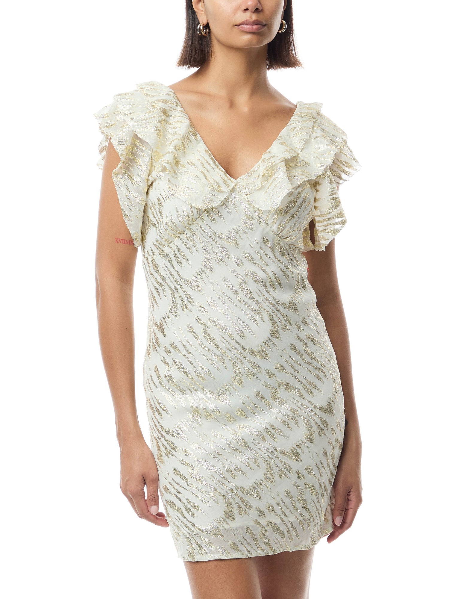 Cream Jacquard Tilda Mini Dress