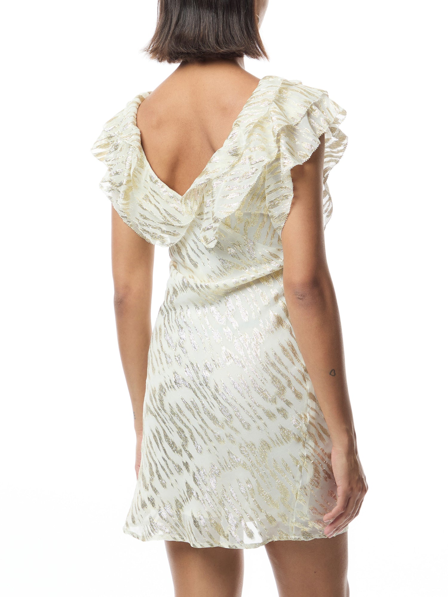 Cream Jacquard Tilda Mini Dress