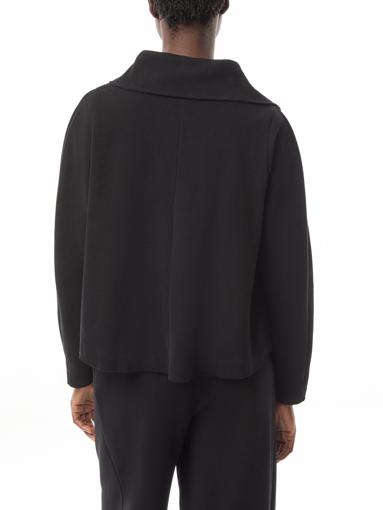 Jersey Wide Leg Trousers Black