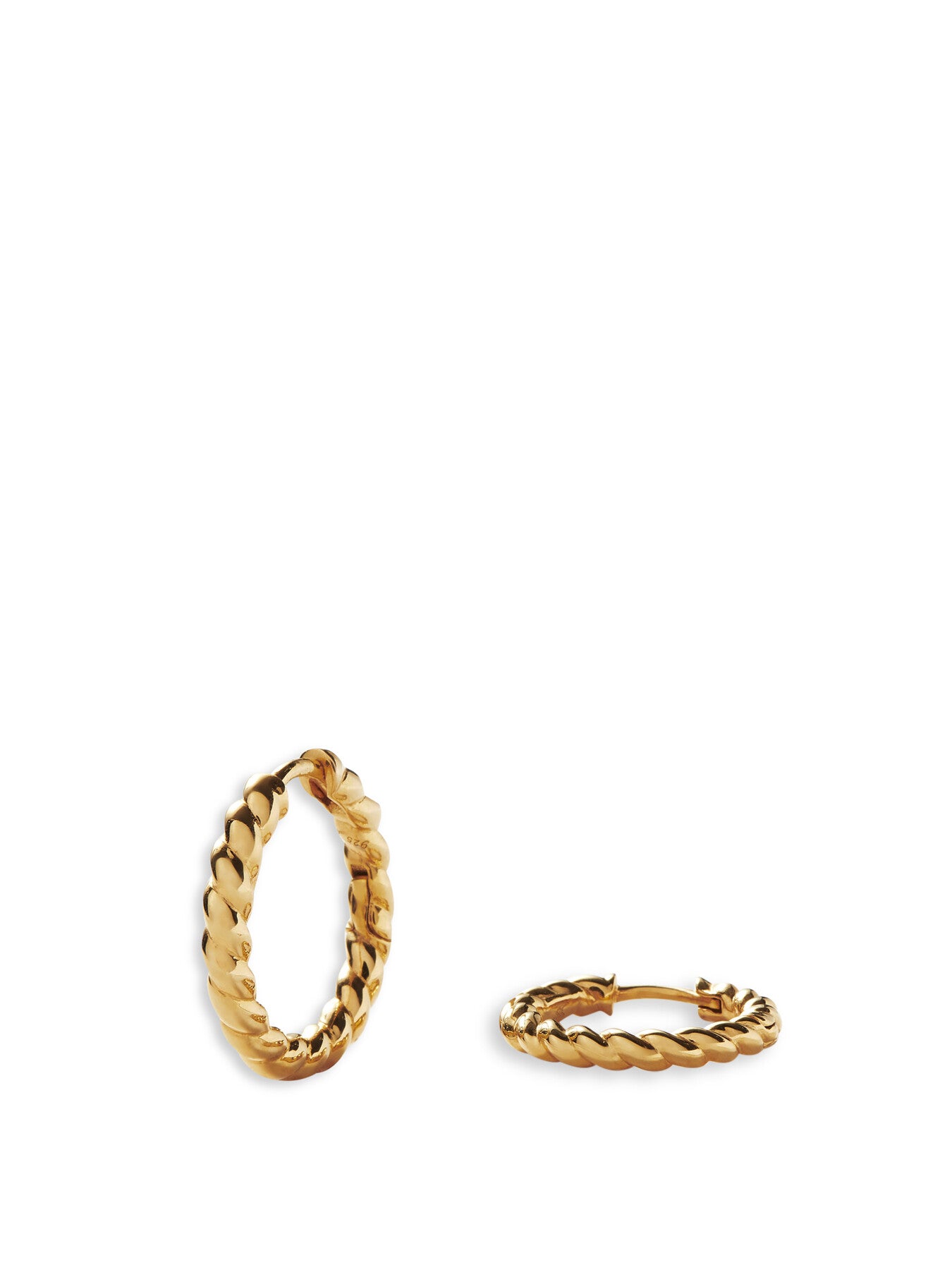 Twisted Helical Small Hoop Earrings