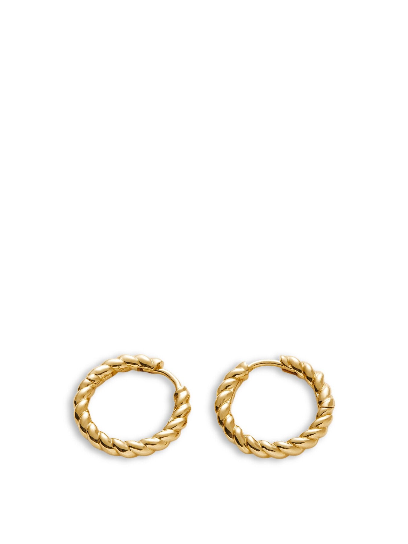 Twisted Helical Small Hoop Earrings