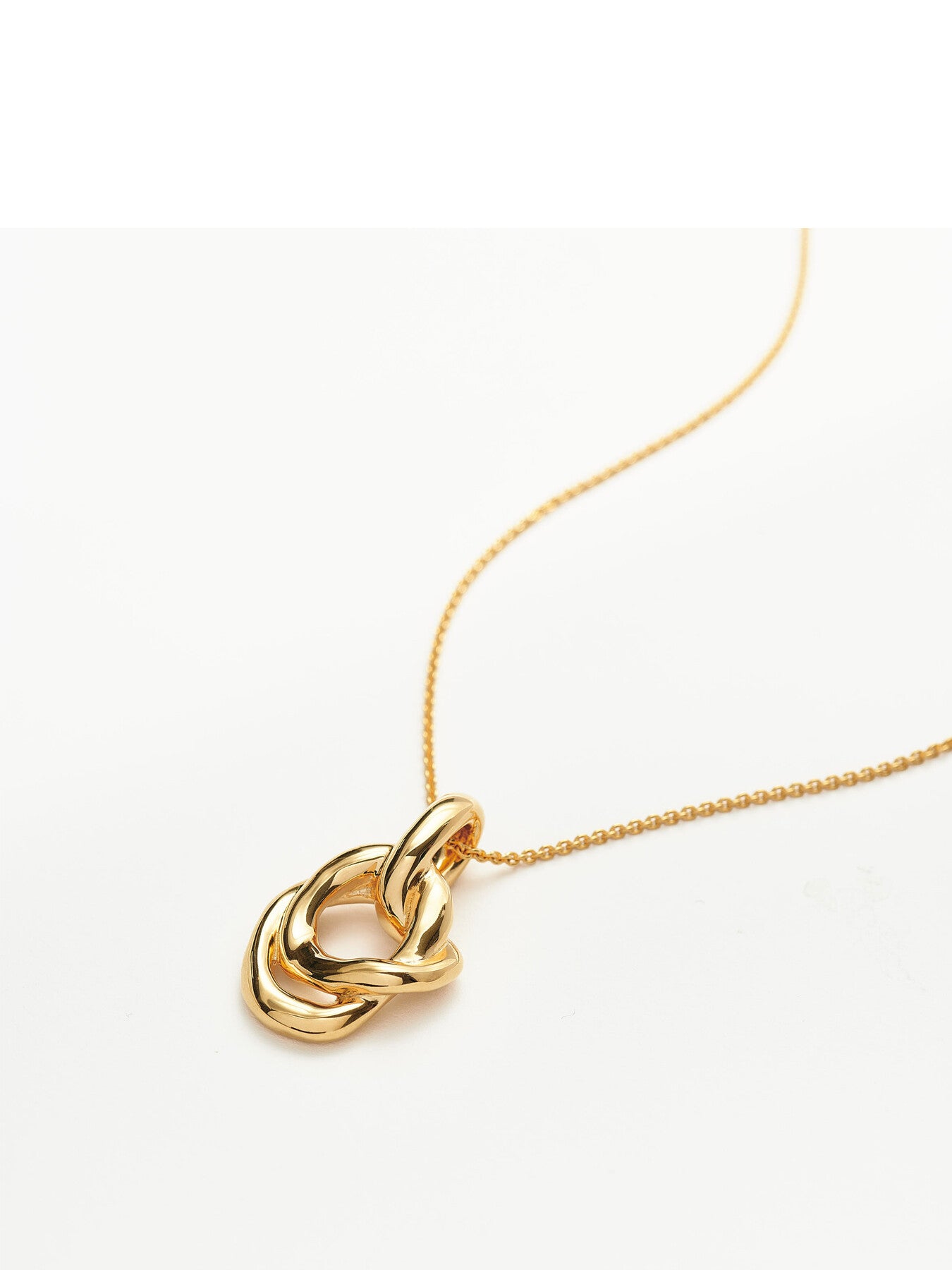 Molten Twisted Double Pendant Necklace