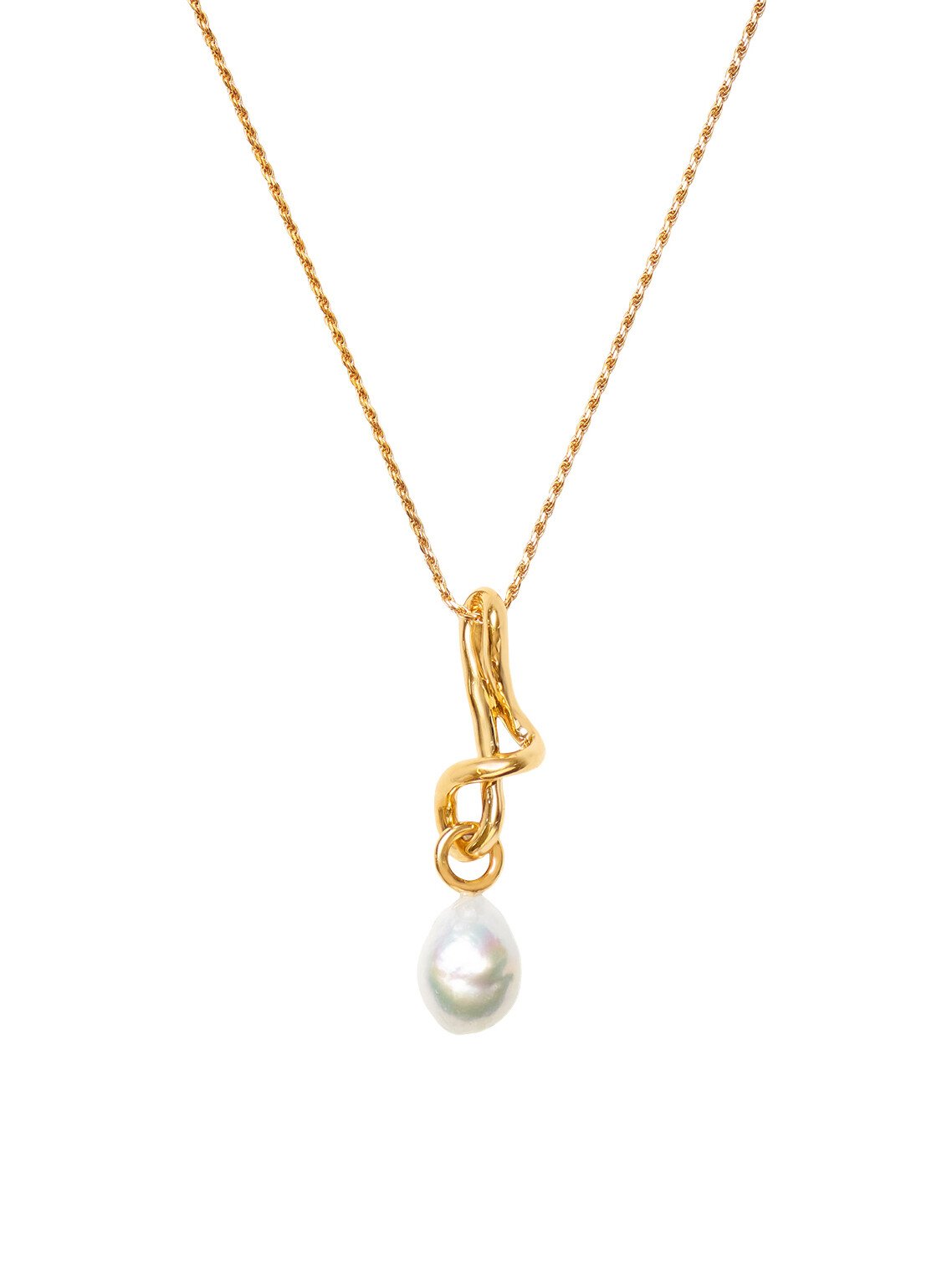 Molten Baroque Pearl Drop Pendant NL