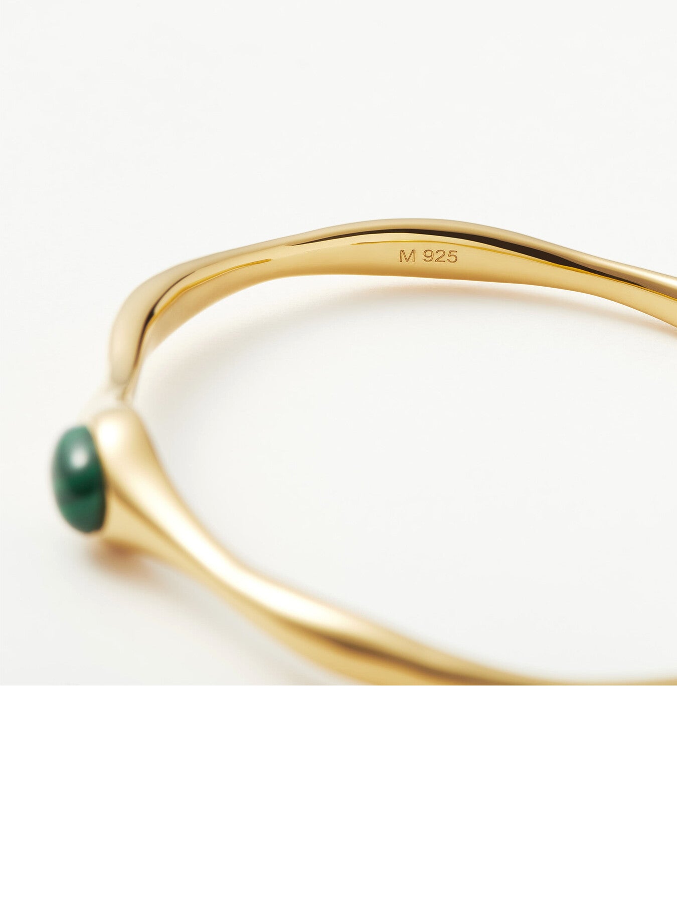 Organic Shape Green Malachite Cuff