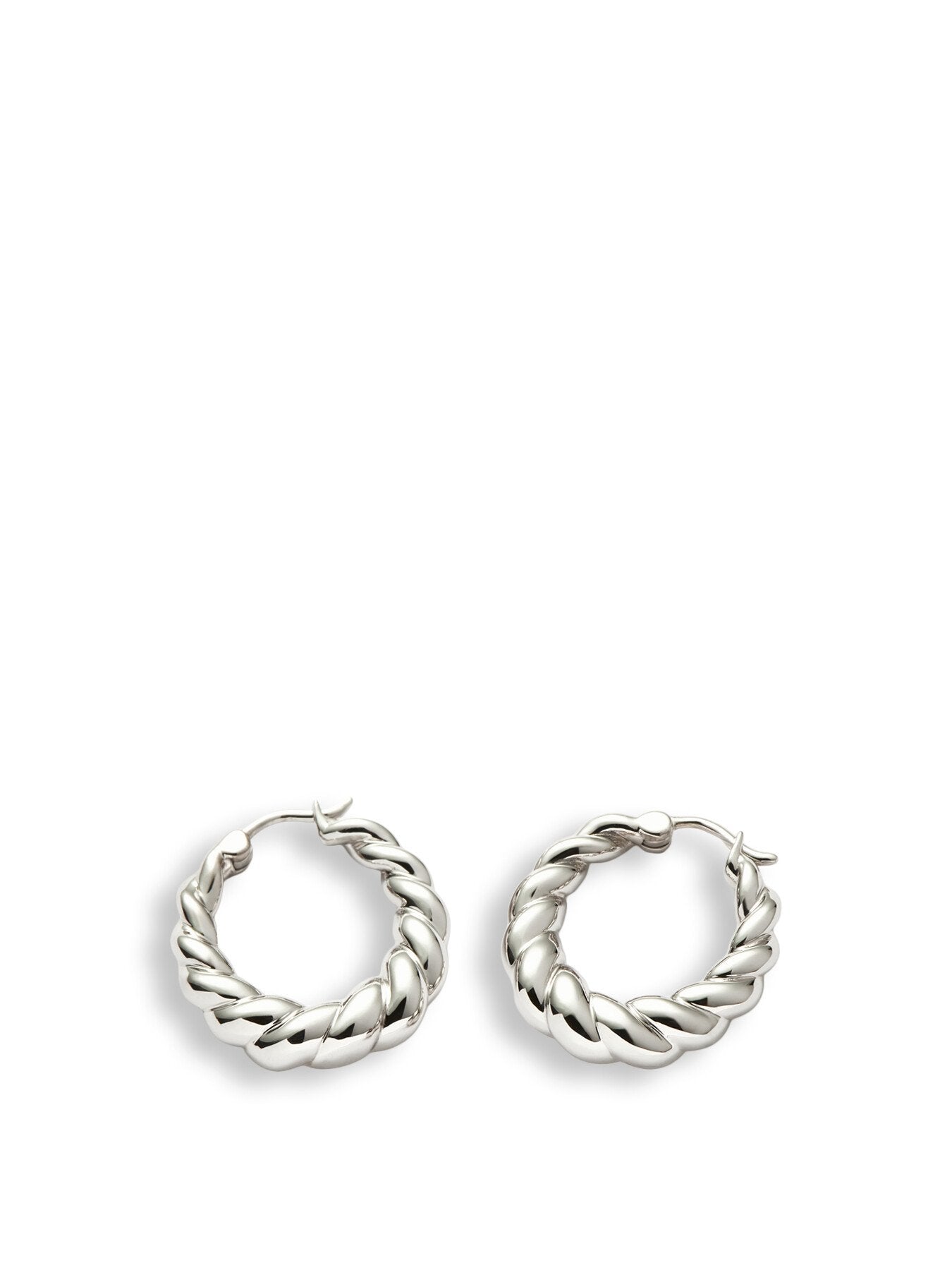 Twisted Tidal Medium Hoop Earrings