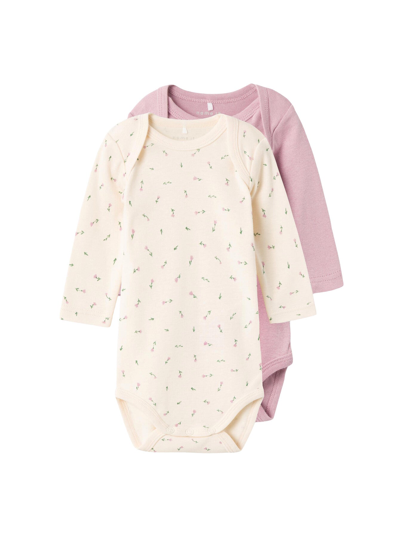 NBFBODY 2P LS BUTTERCREAM FLORAL NOOS
