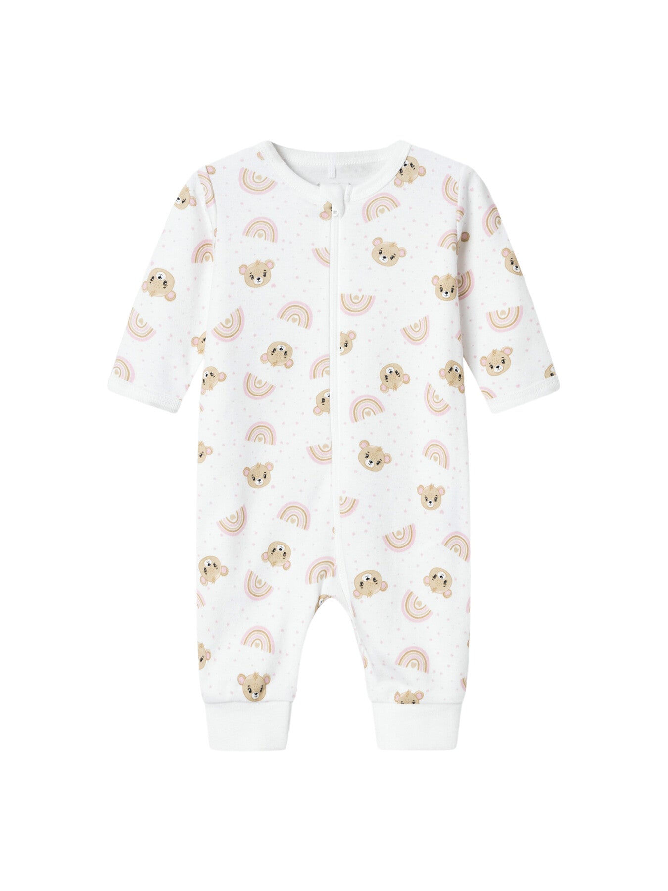 NBFNIGHTSUIT ZIP ORCHID PINK TEDDY NOOS