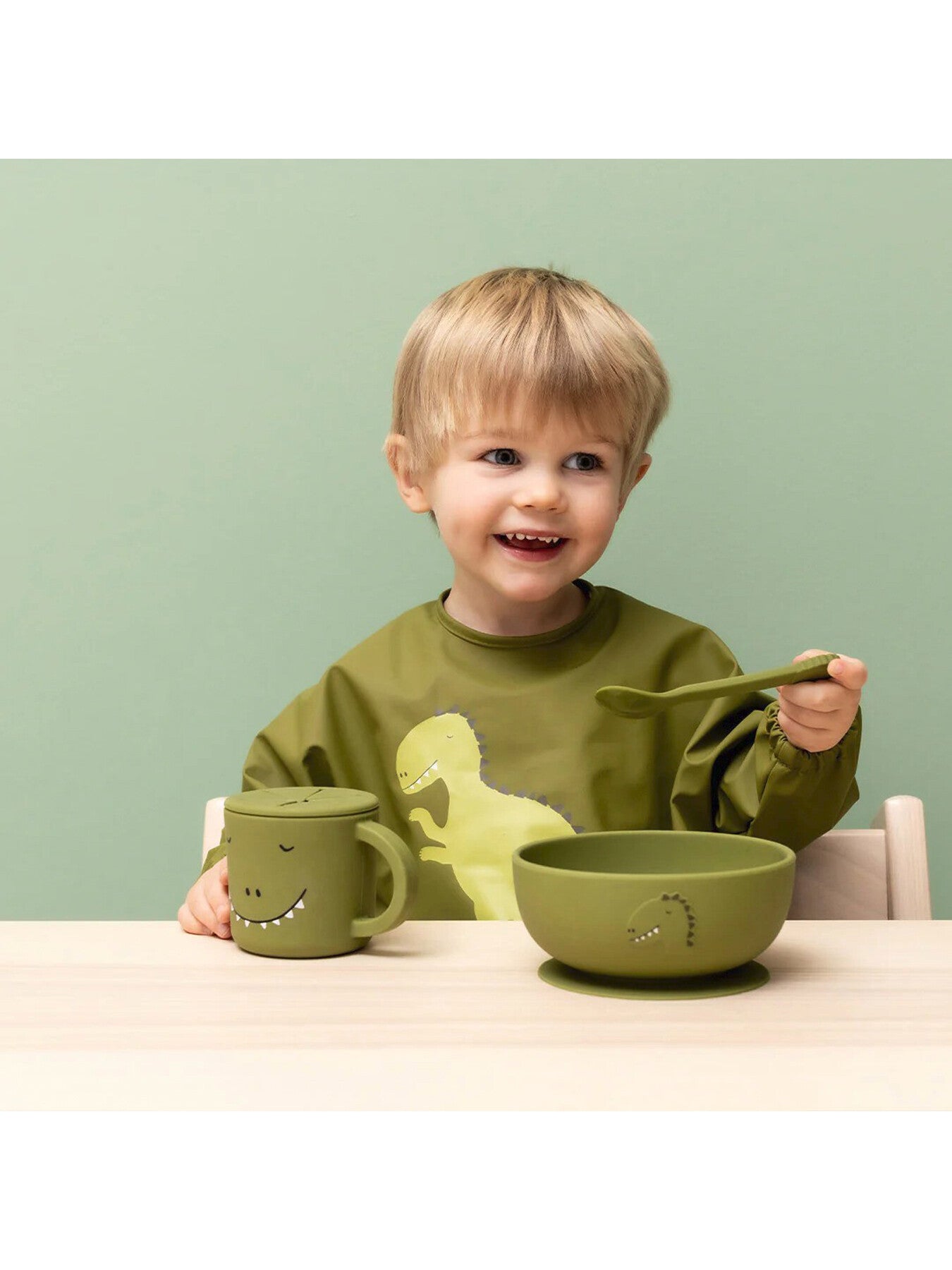 Mr Dino Silicone Bowl With Suction