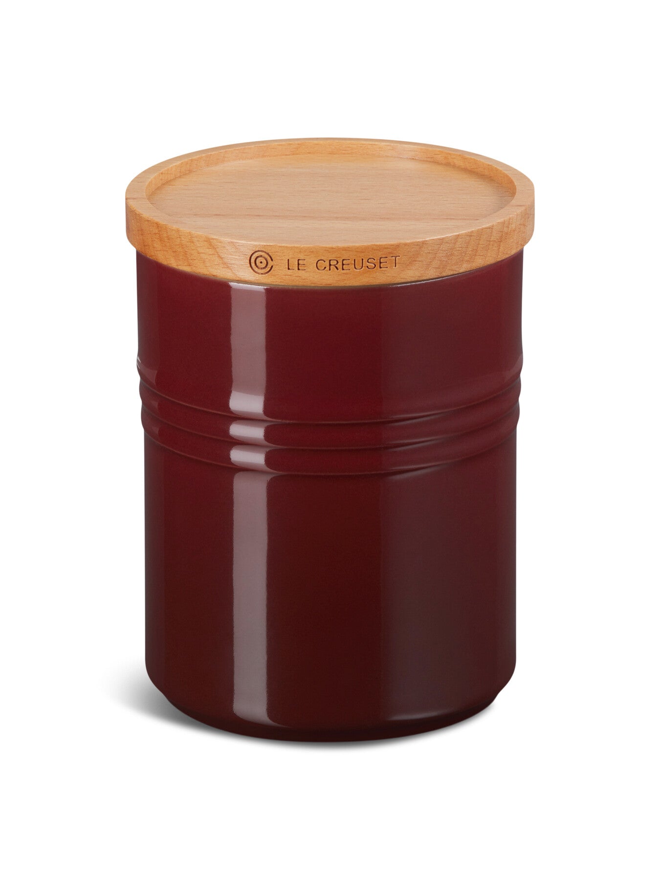 Stoneware Medium Storage Jar with Wooden Lid