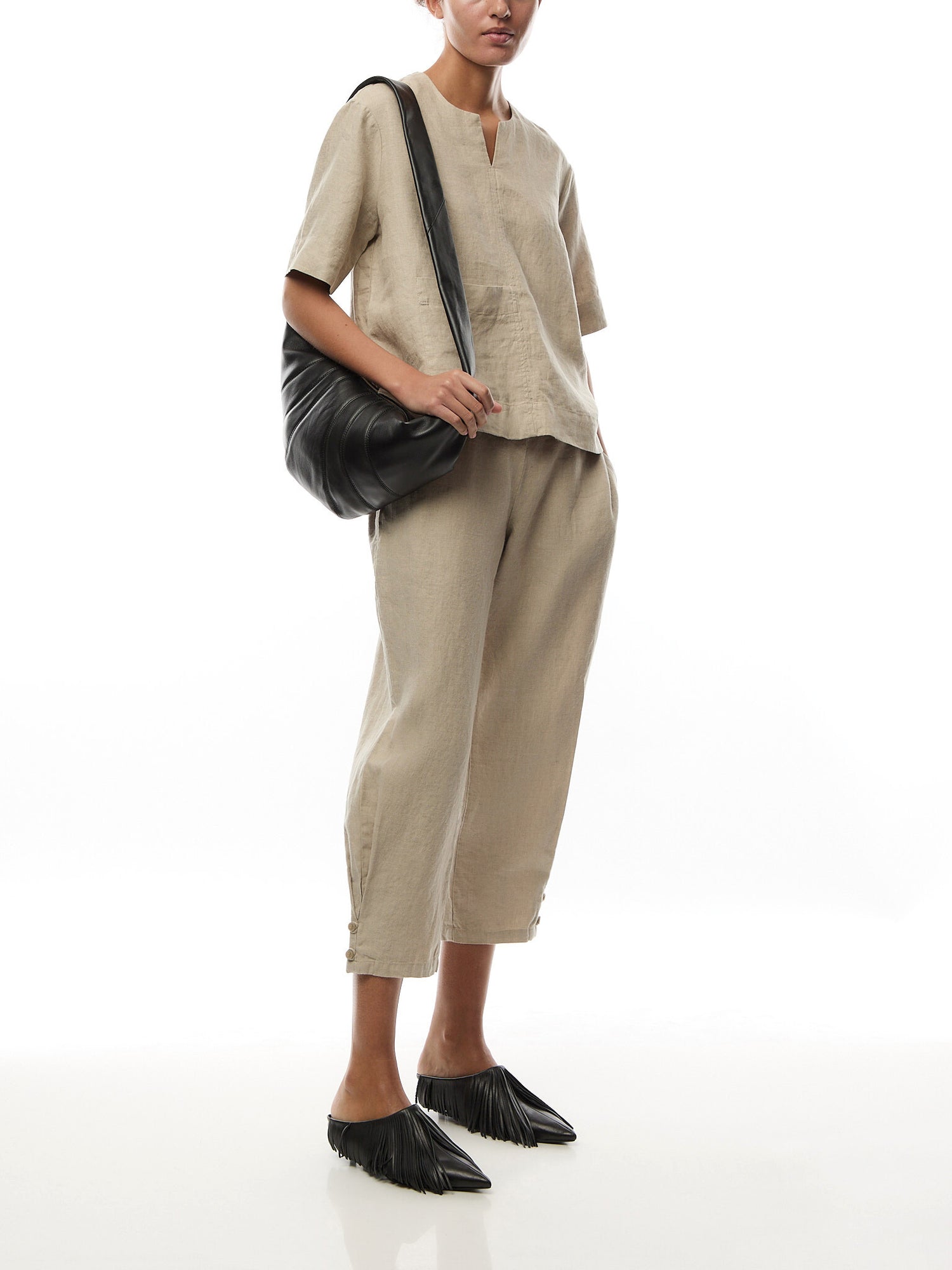 Penna Tapered Leg Trouser Natural