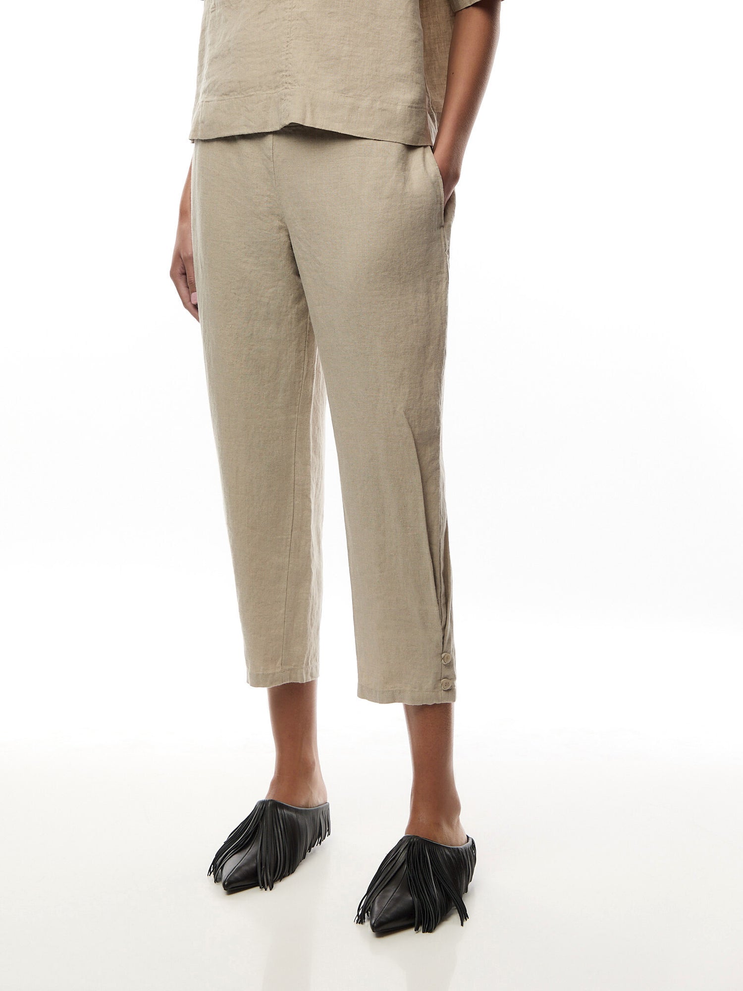 Penna Tapered Leg Trouser Natural