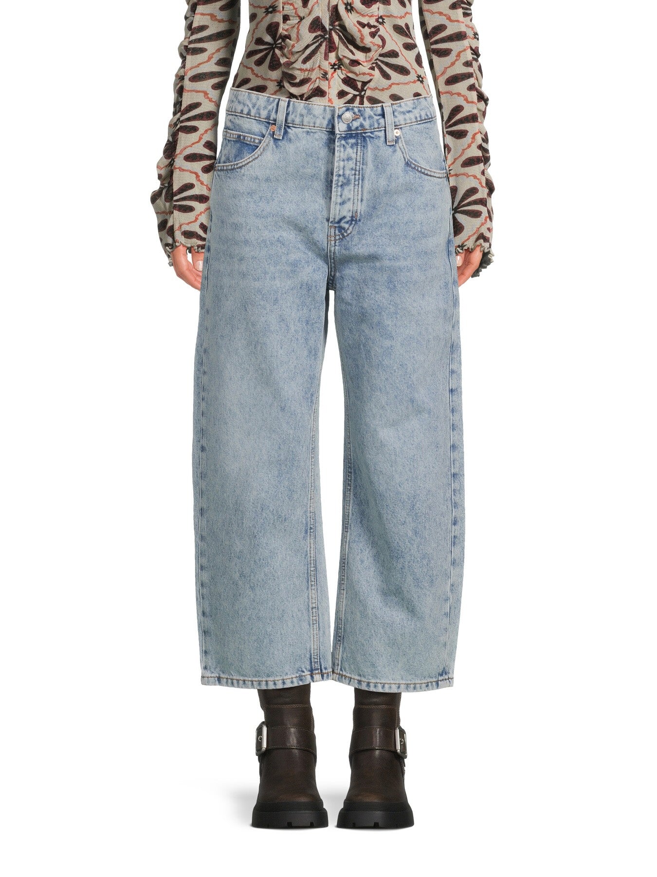 Deep Trance Dropped Boyfriend Jeans