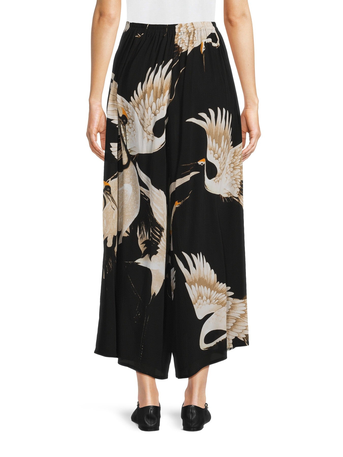 Stork Black Crepe Palazzo Pant