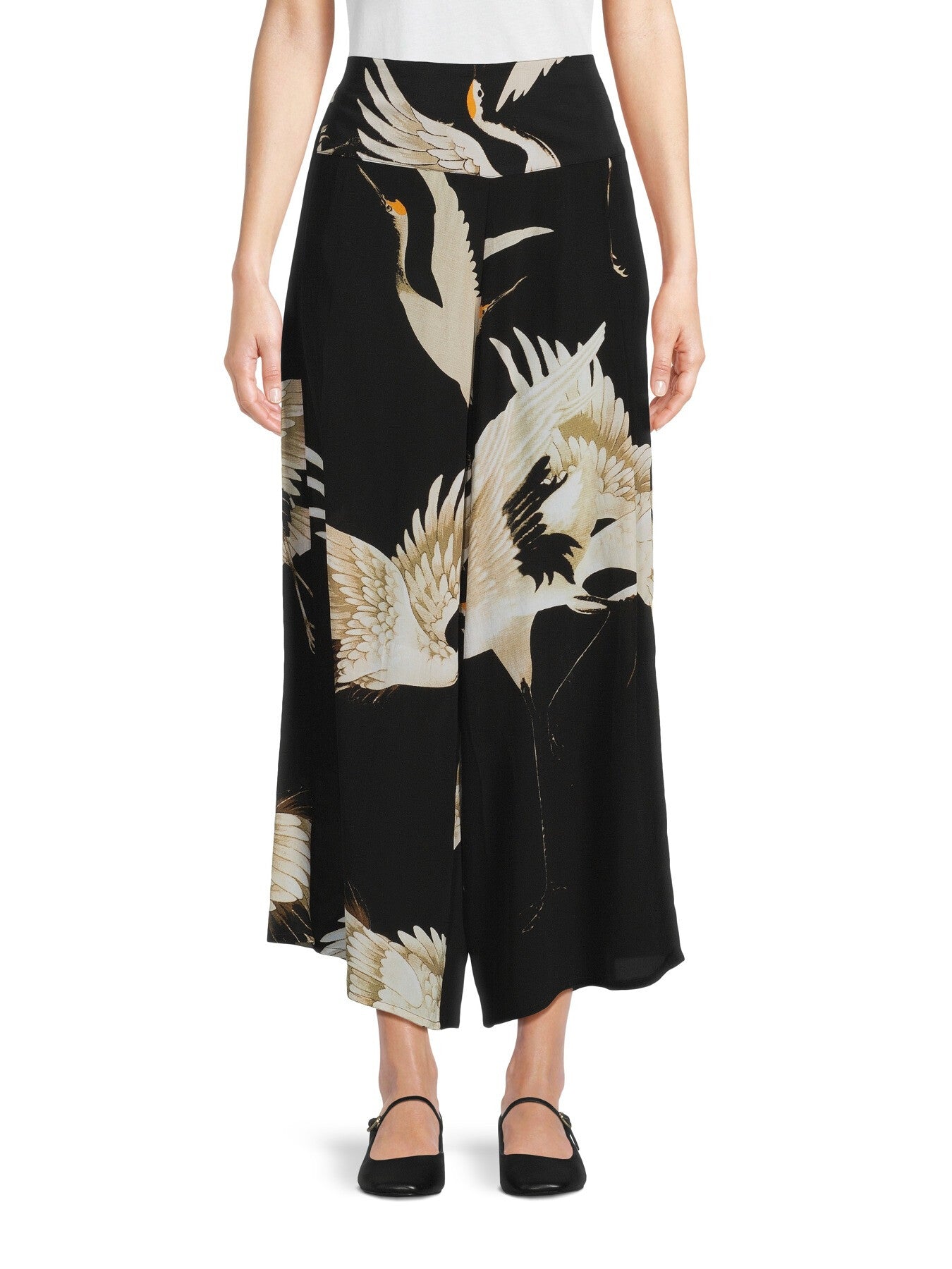 Stork Black Crepe Palazzo Pant