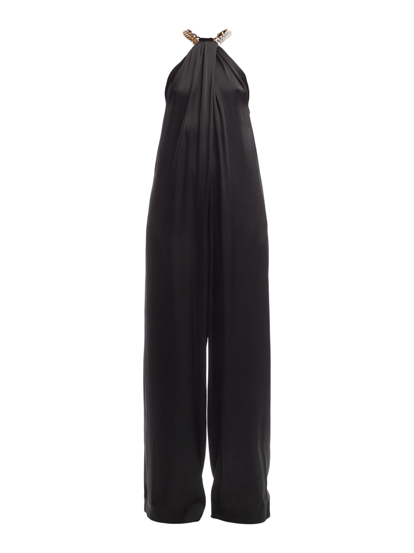 Chain Halterneck Satin Jumpsuit